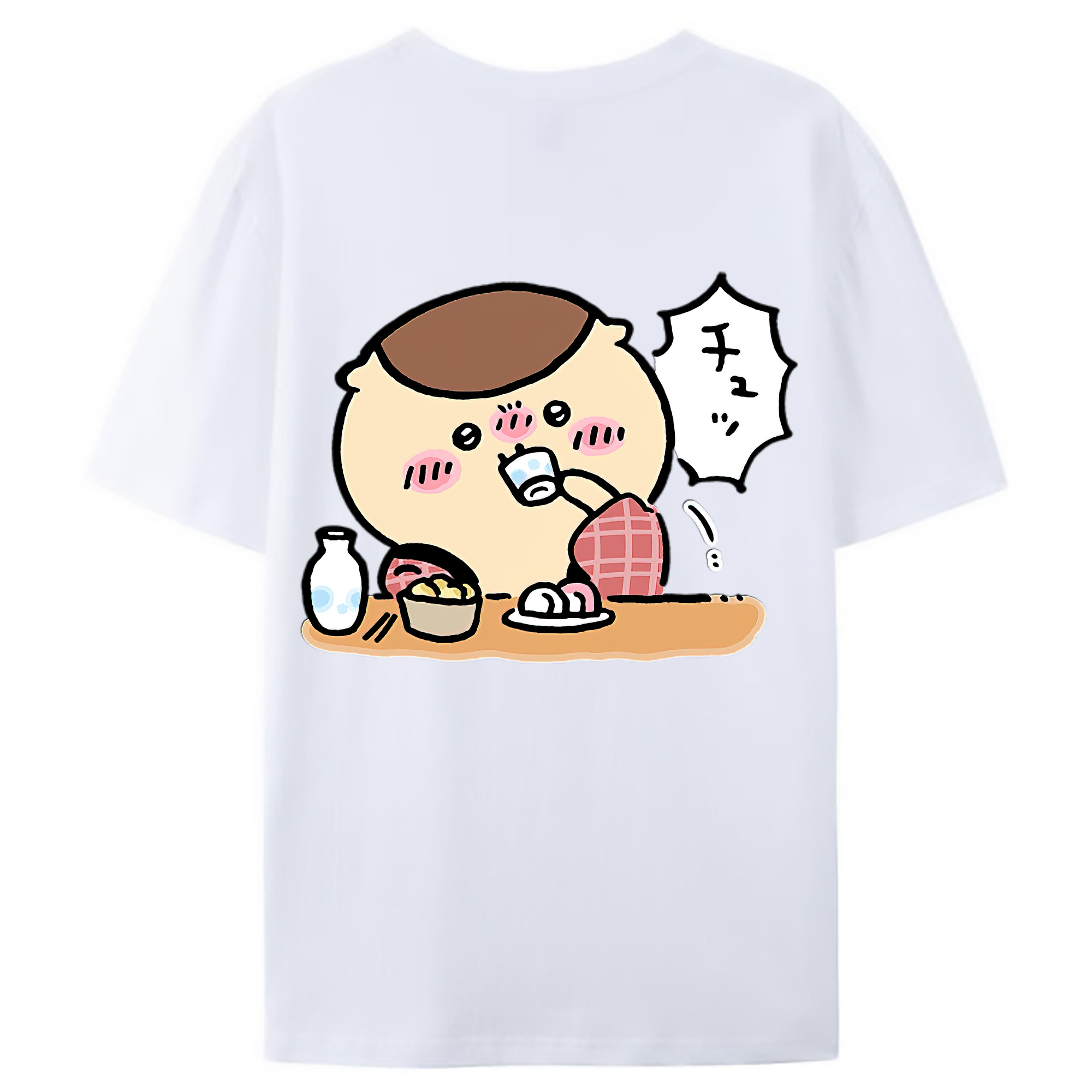（画像用） ちいかわ くりまんじゅう Chii-kawa kuri manjū レディース半袖Tシャツ(バックプリント)