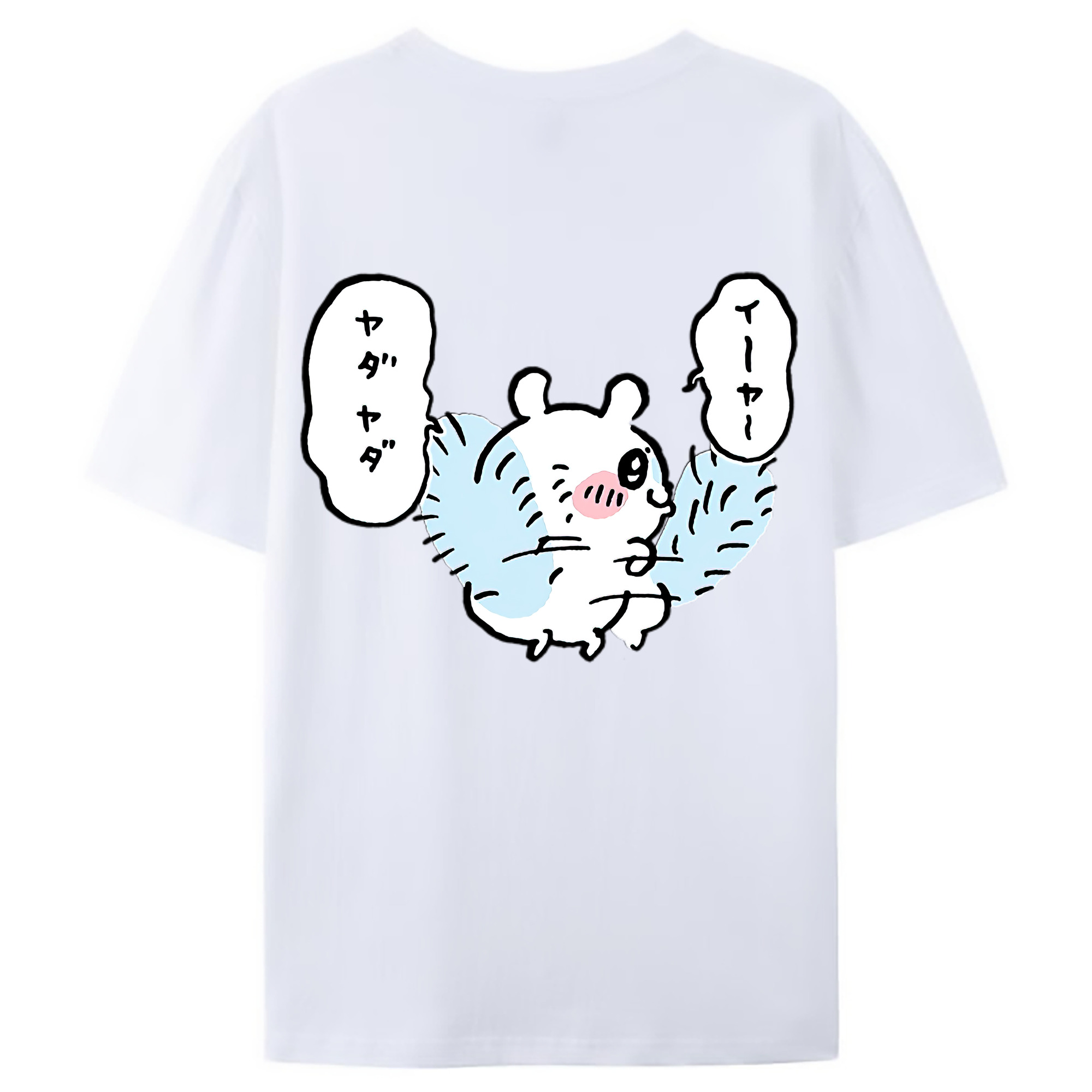 （画像用） ちいかわ モモンガ Chii-kawa Momonga レディース半袖Tシャツ(バックプリント)
