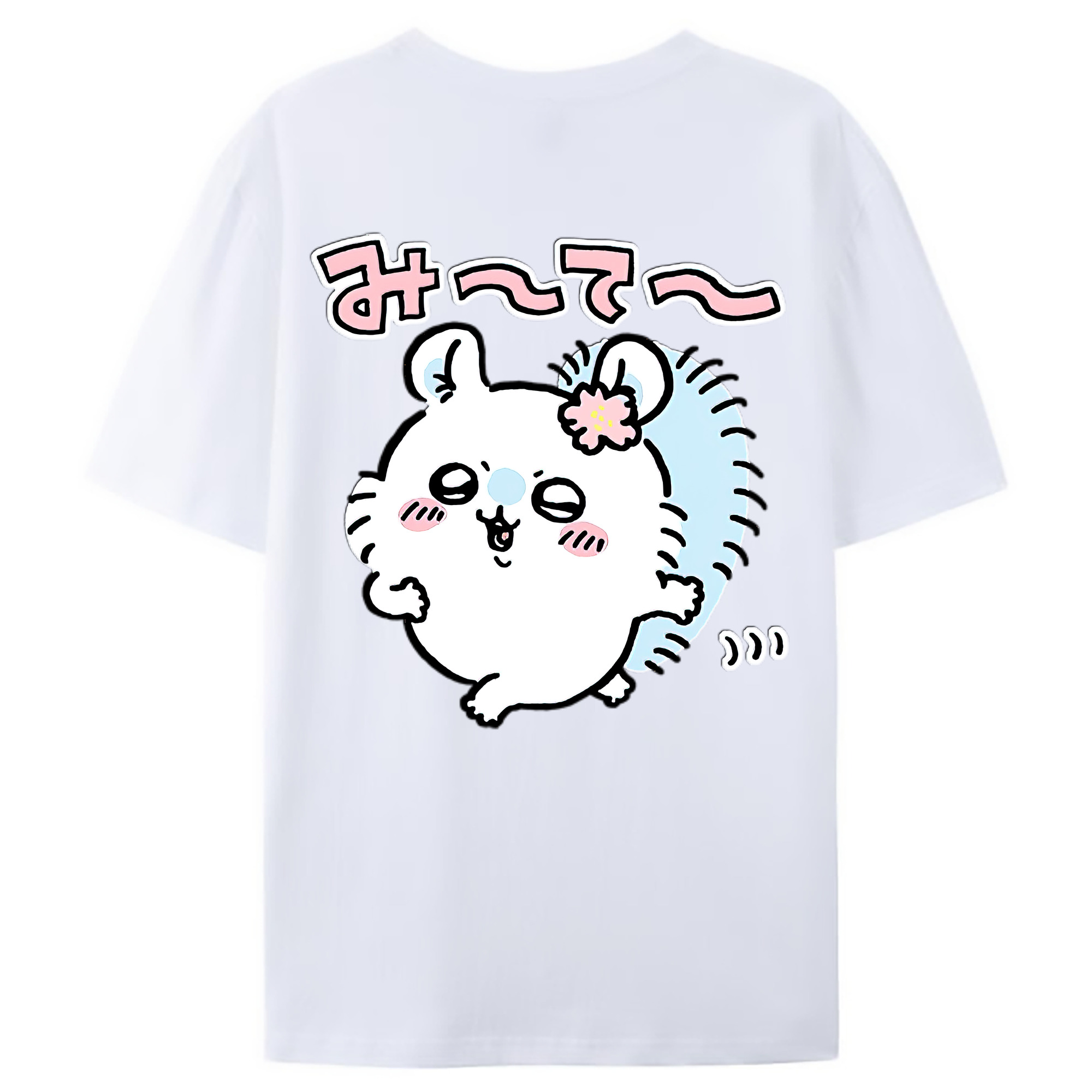 （画像用） ちいかわ モモンガ Chii-kawa Momonga レディース半袖Tシャツ(バックプリント)