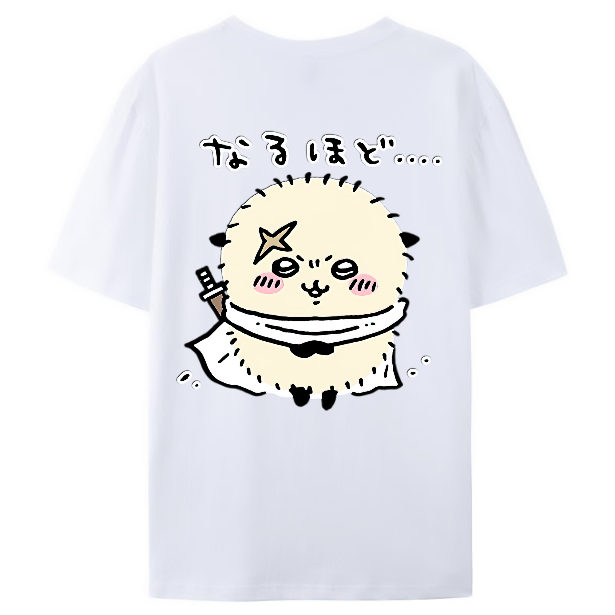 （画像用） ちいかわ ラッコ Chii-kawa Sea otter レディース半袖Tシャツ(バックプリント)