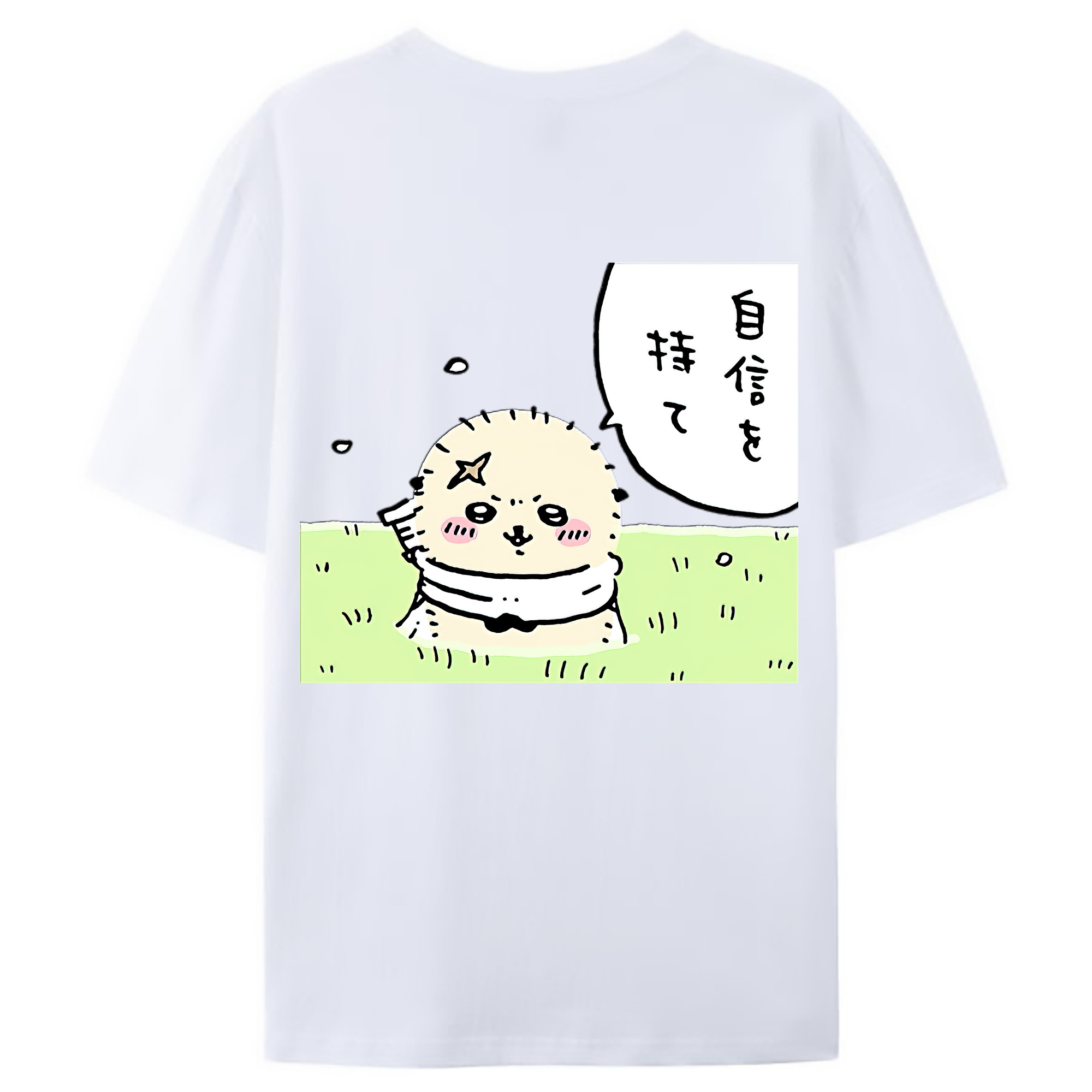 （画像用） ちいかわ ラッコ Chii-kawa Sea otter レディース半袖Tシャツ(バックプリント)