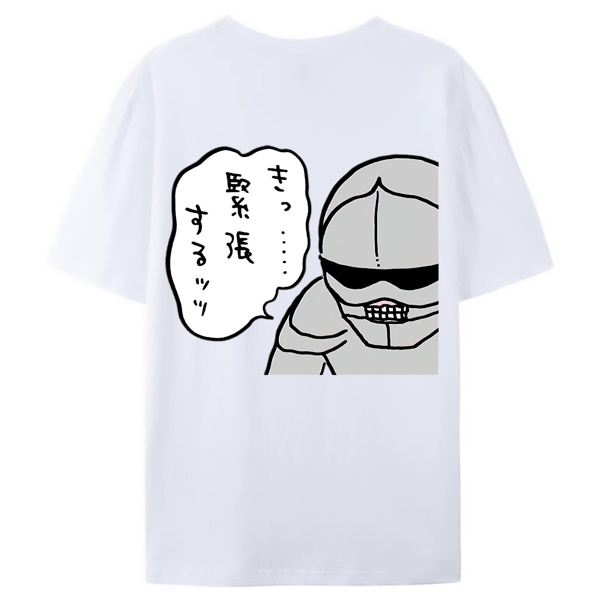 （画像用） ちいかわ 労働の鎧さん Chii-kawa Mr. Armor of Labor レディース半袖Tシャツ(バックプリント)