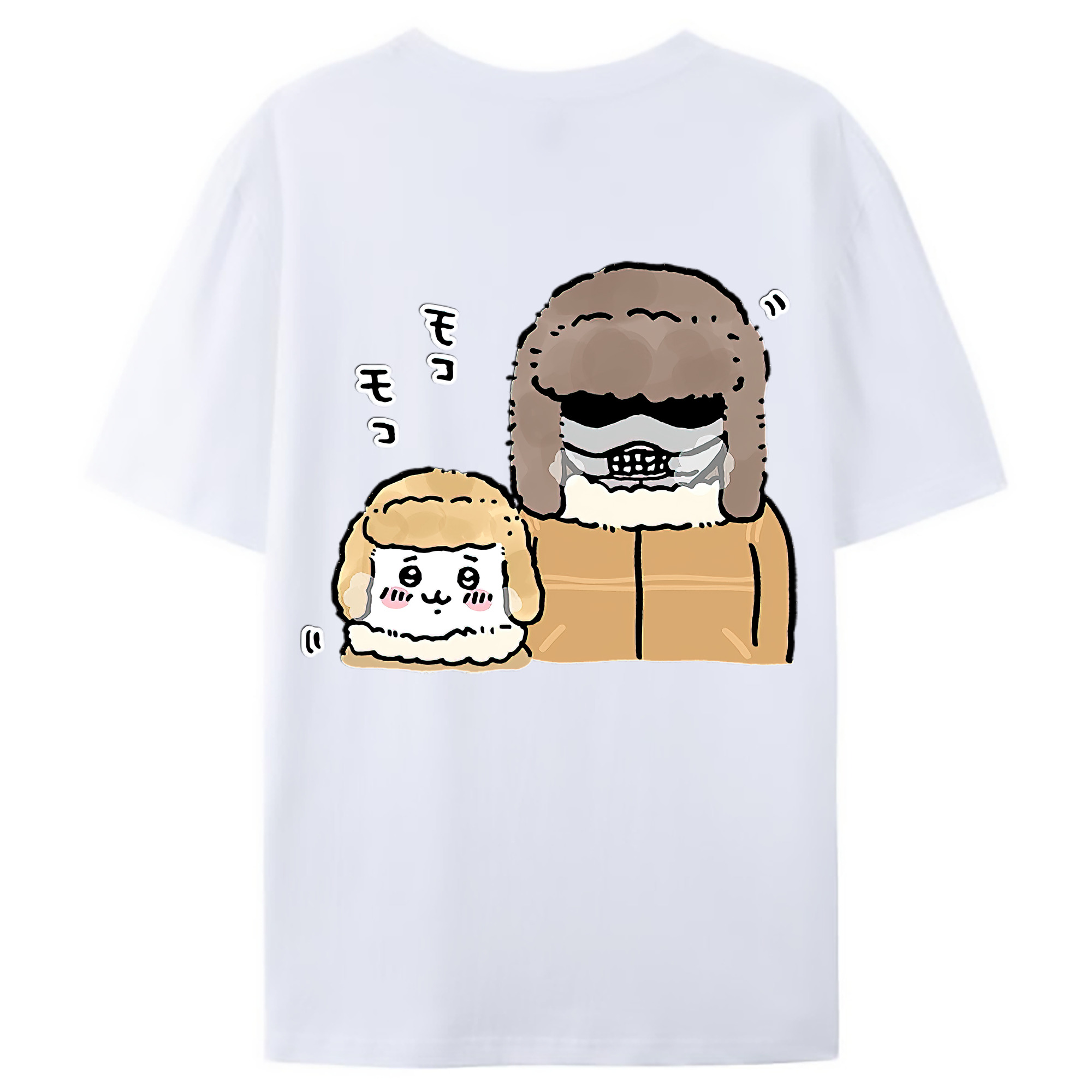 （画像用） ちいかわ 労働の鎧さん Chii-kawa Mr. Armor of Labor レディース半袖Tシャツ(バックプリント)