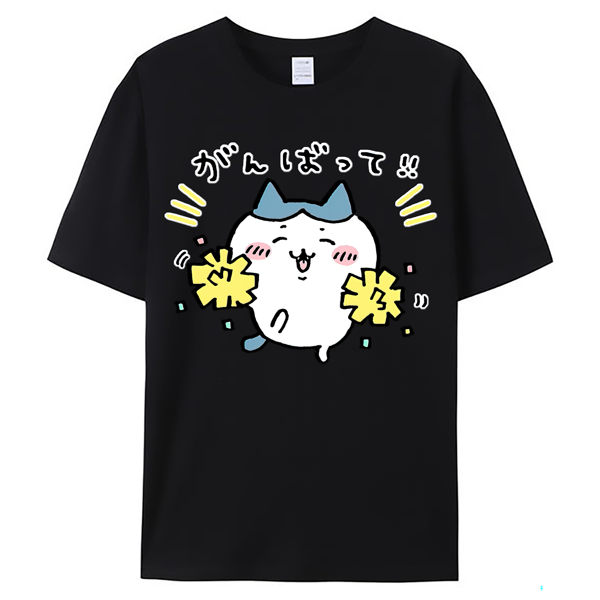 （画像用） ちいかわ ハチワレ Chii-kawa hachiware レディースカジュアルプリントTシャツ（綿100％）