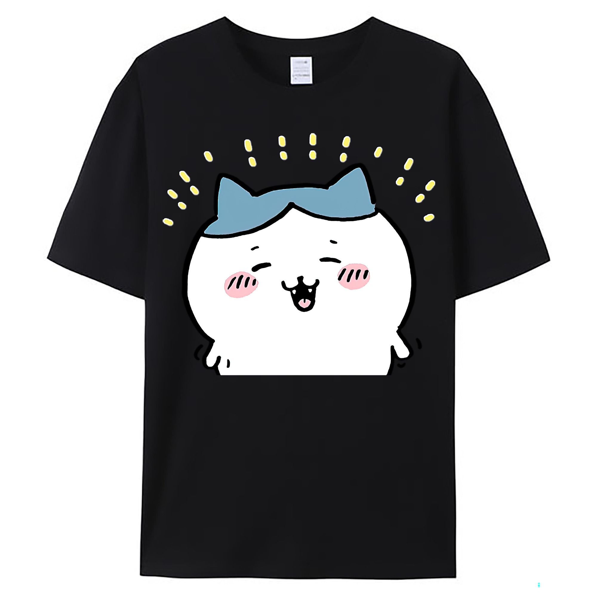 （画像用） ちいかわ ハチワレ Chii-kawa hachiware レディースカジュアルプリントTシャツ（綿100％）