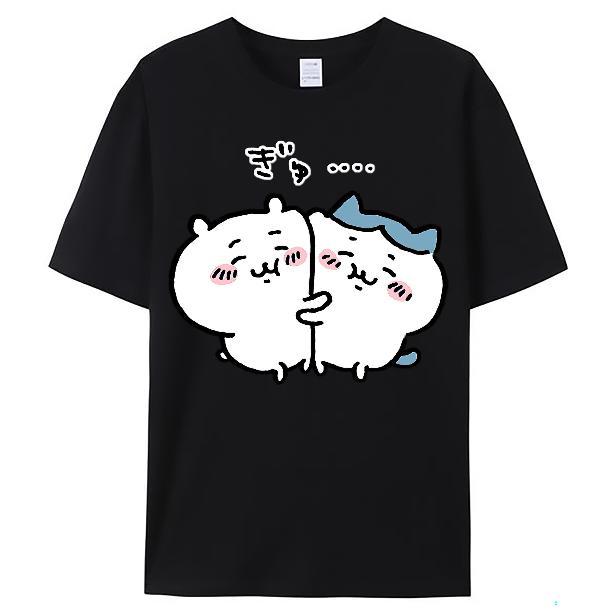（画像用） ちいかわ ハチワレ Chii-kawa hachiware レディースカジュアルプリントTシャツ（綿100％）