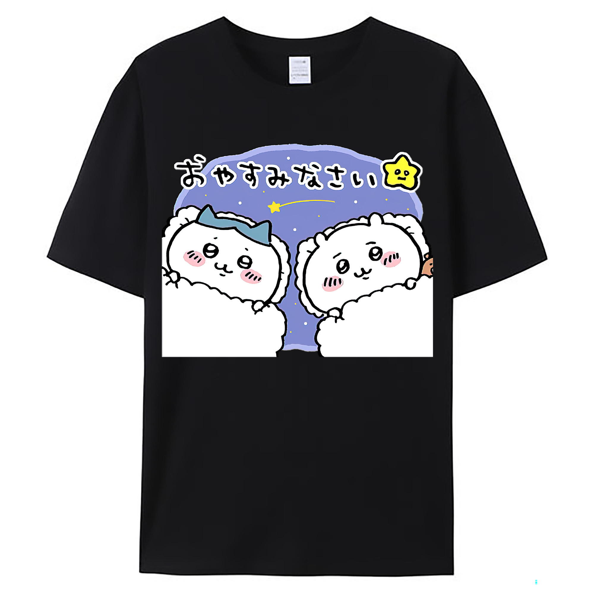 （画像用） ちいかわ ハチワレ Chii-kawa hachiware レディースカジュアルプリントTシャツ（綿100％）