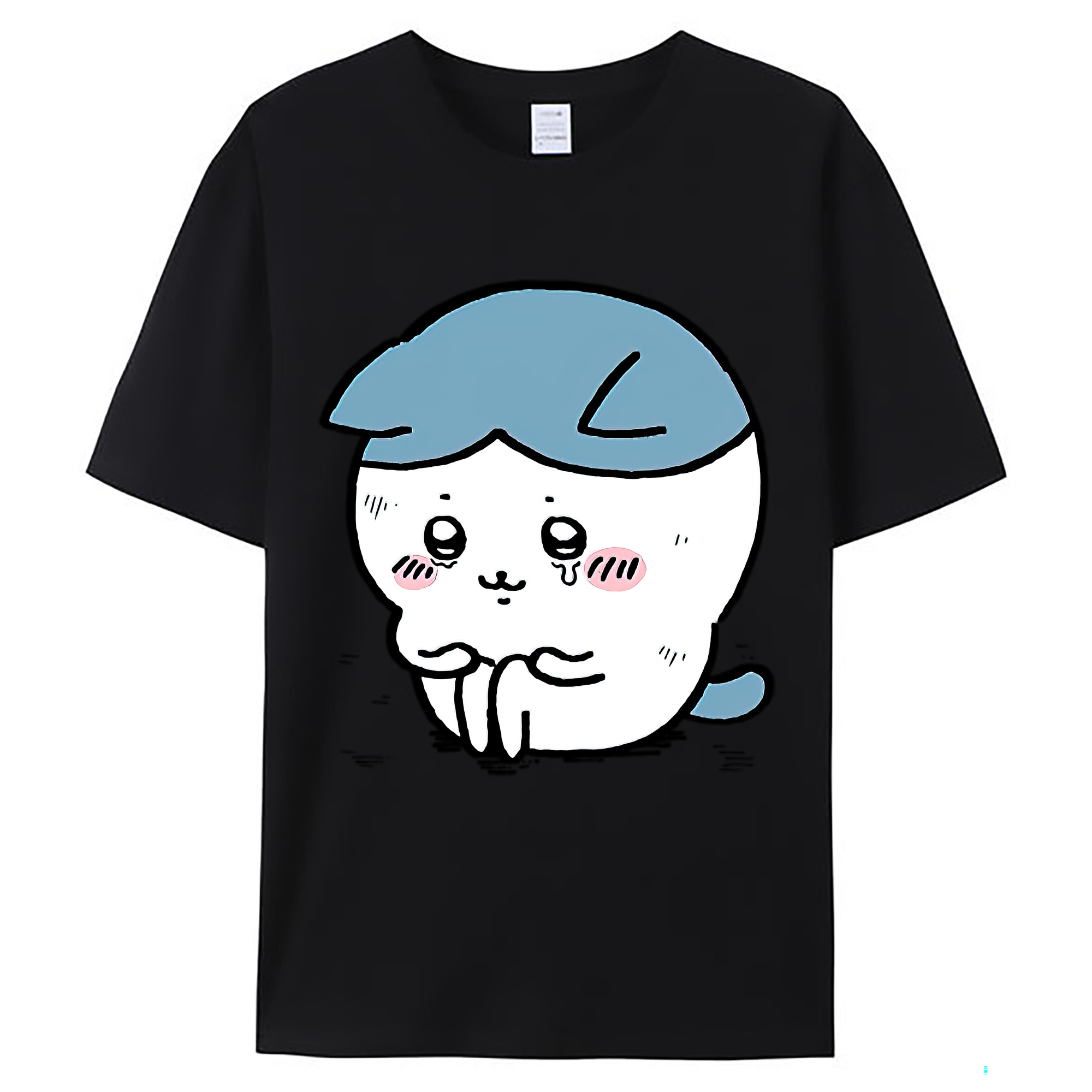 （画像用） ちいかわ ハチワレ Chii-kawa hachiware レディースカジュアルプリントTシャツ（綿100％）