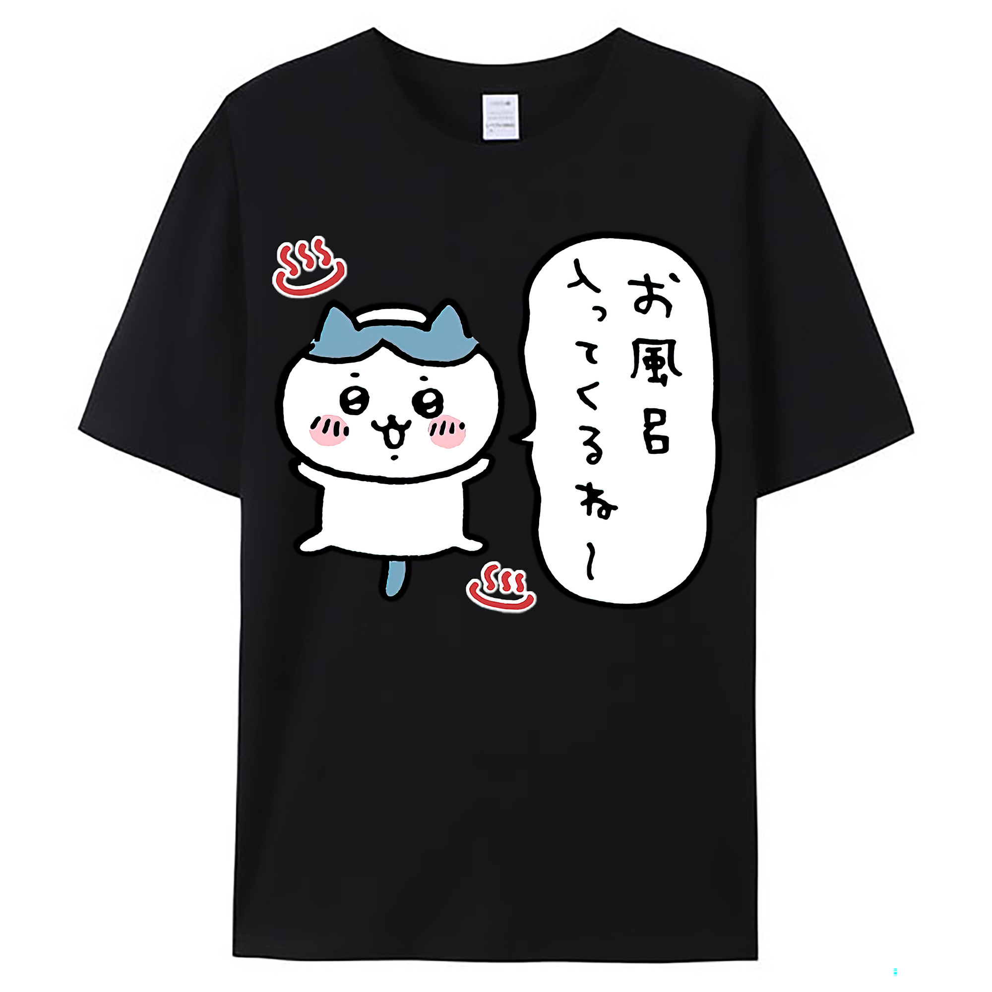 （画像用） ちいかわ ハチワレ Chii-kawa hachiware レディースカジュアルプリントTシャツ（綿100％）