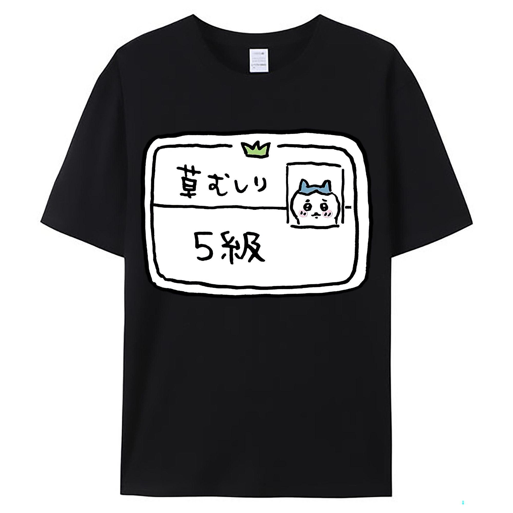 （画像用） ちいかわ ハチワレ Chii-kawa hachiware レディースカジュアルプリントTシャツ（綿100％）
