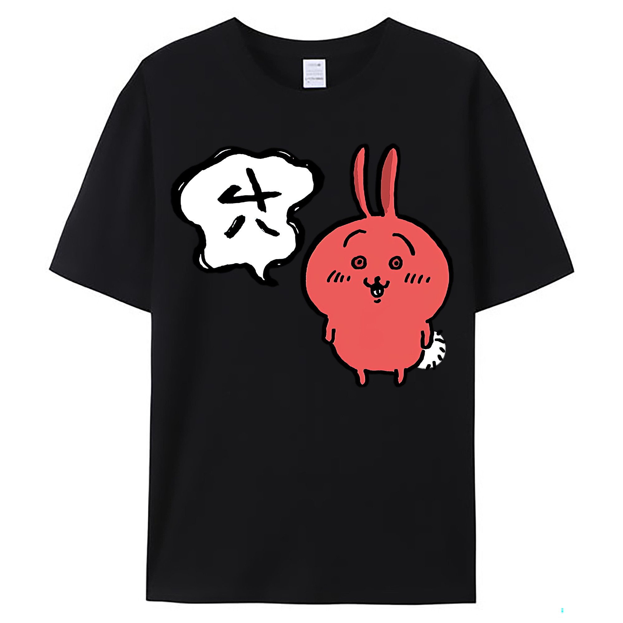 （画像用） ちいかわ ハチワレ Chii-kawa hachiware レディースカジュアルプリントTシャツ（綿100％）
