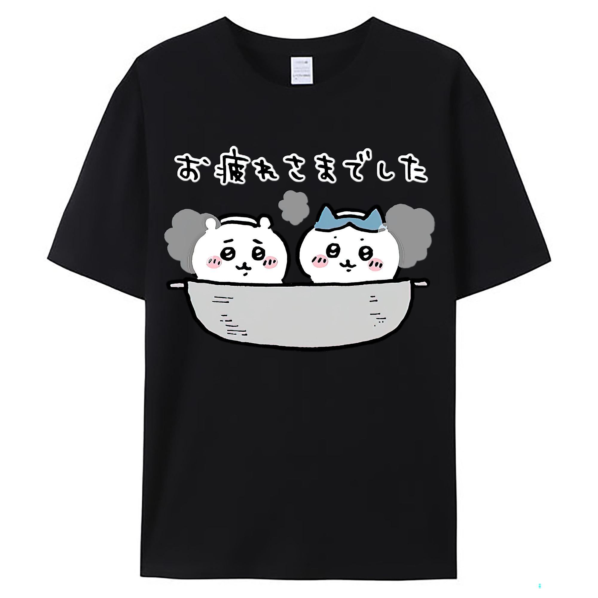 （画像用） ちいかわ ハチワレ Chii-kawa hachiware レディースカジュアルプリントTシャツ（綿100％）