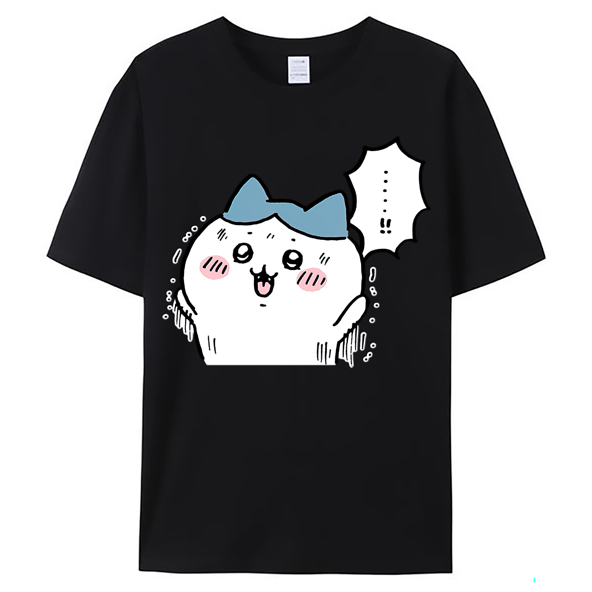 （画像用） ちいかわ ハチワレ Chii-kawa hachiware レディースカジュアルプリントTシャツ（綿100％）