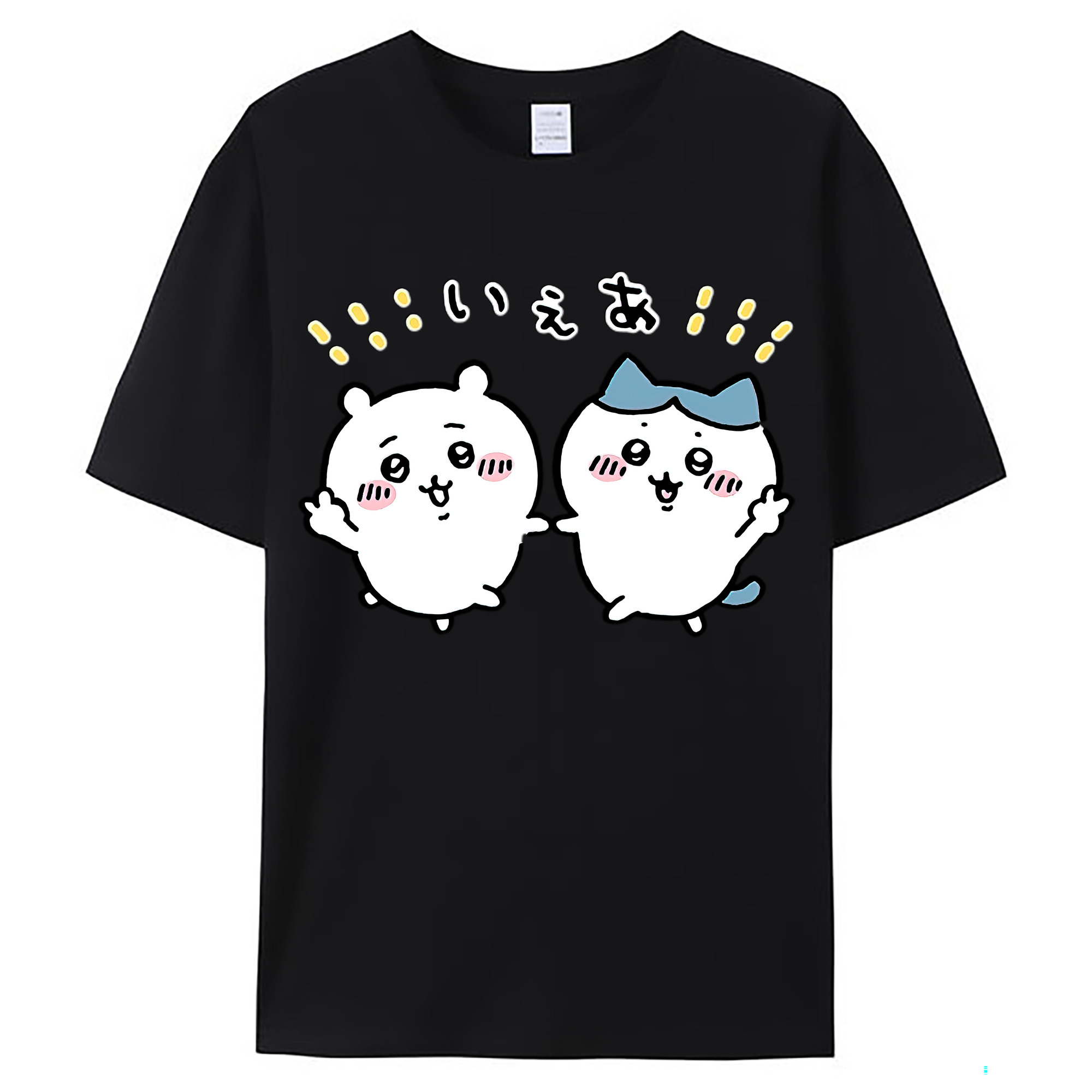 （画像用） ちいかわ ハチワレ Chii-kawa hachiware レディースカジュアルプリントTシャツ（綿100％）