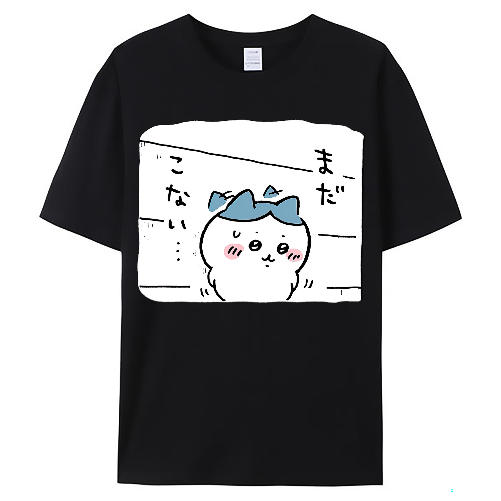 （画像用） ちいかわ ハチワレ Chii-kawa hachiware レディースカジュアルプリントTシャツ（綿100％）