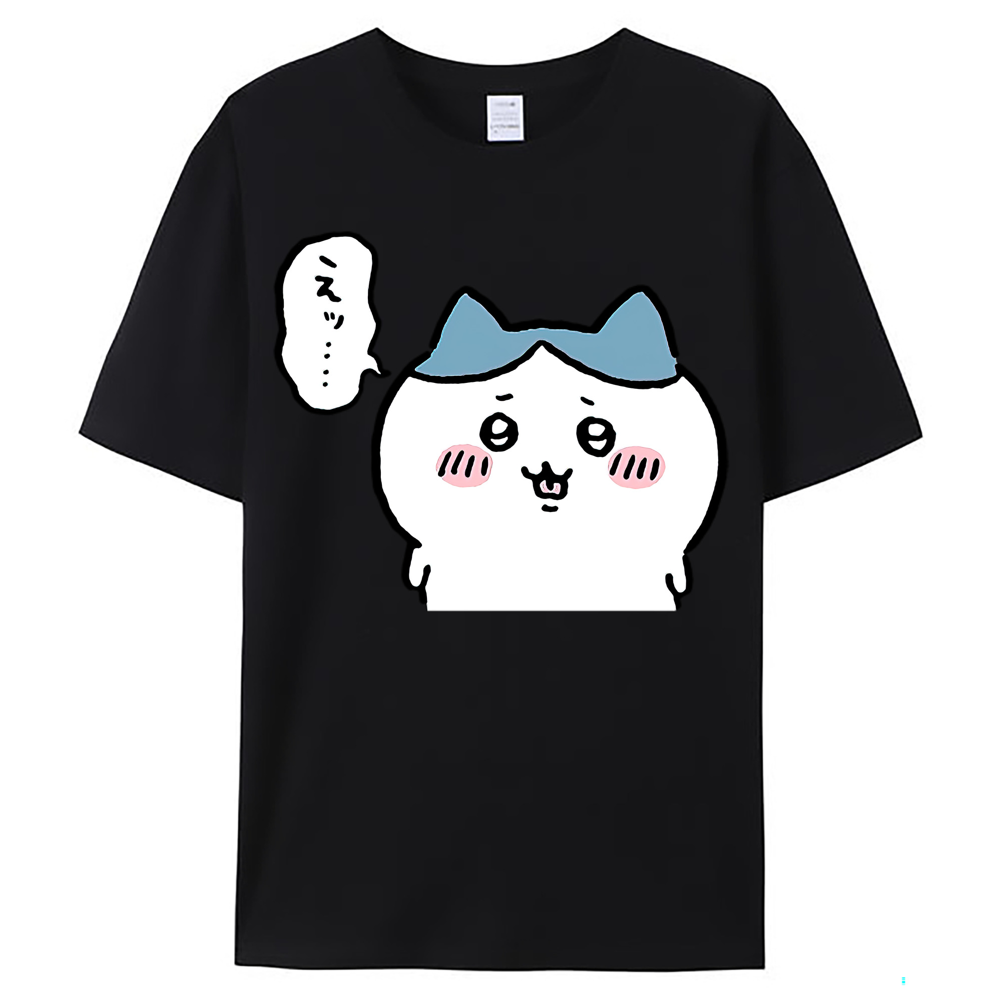 （画像用） ちいかわ ハチワレ Chii-kawa hachiware レディースカジュアルプリントTシャツ（綿100％）