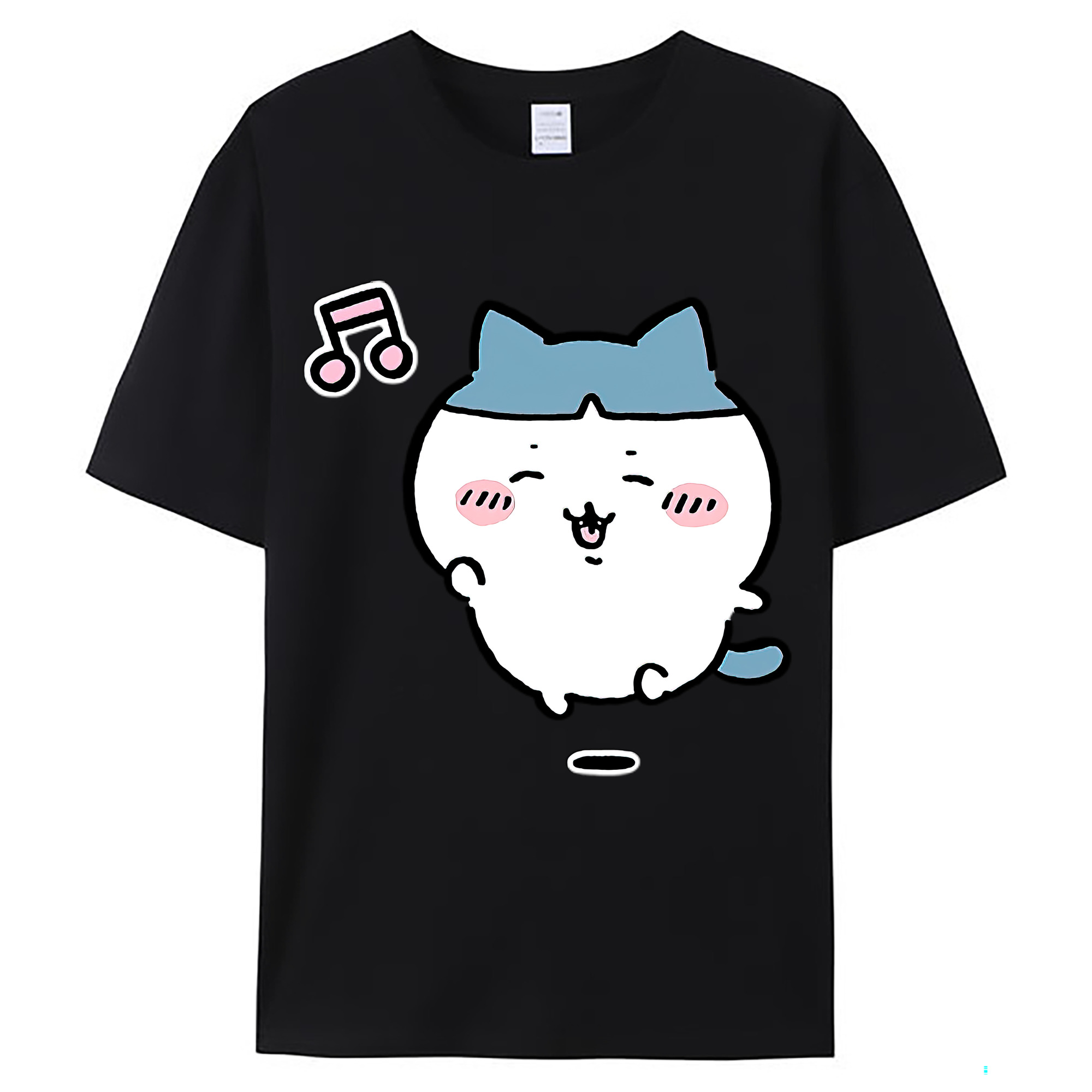 （画像用） ちいかわ ハチワレ Chii-kawa hachiware レディースカジュアルプリントTシャツ（綿100％）