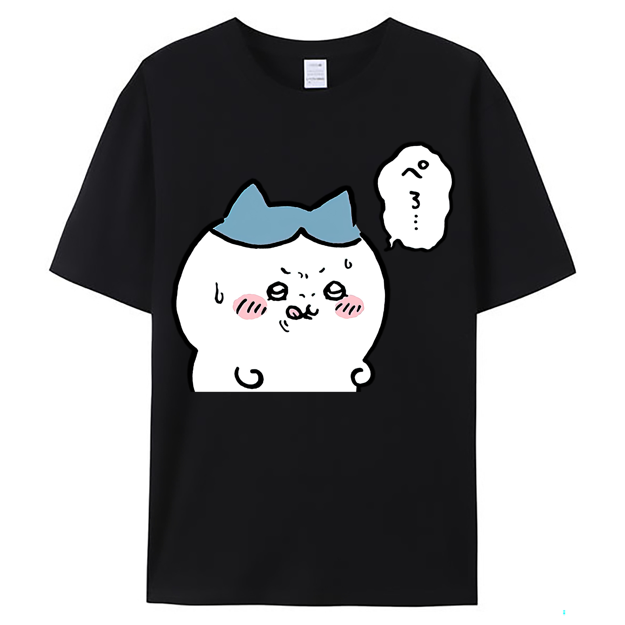 （画像用） ちいかわ ハチワレ Chii-kawa hachiware レディースカジュアルプリントTシャツ（綿100％）