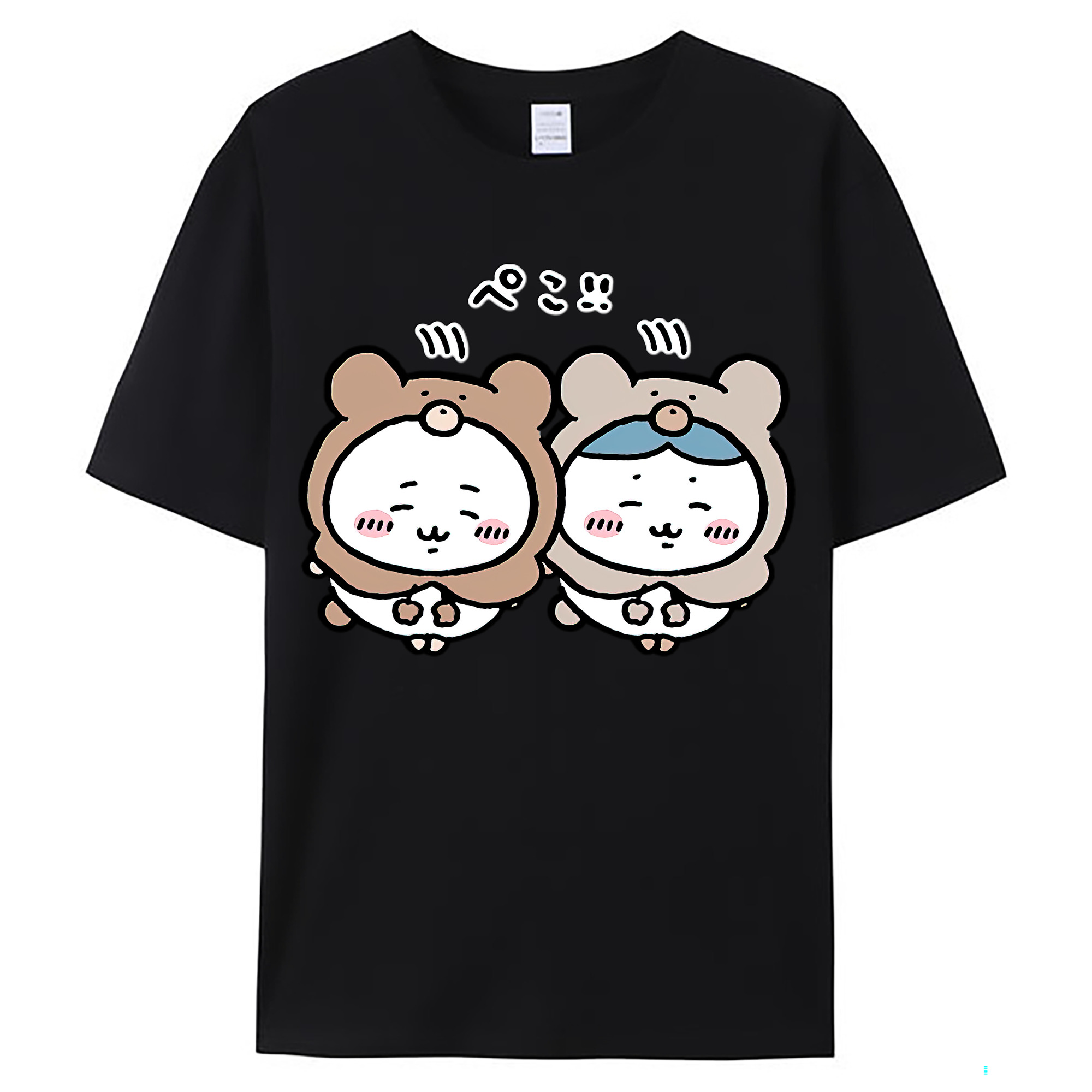 （画像用） ちいかわ ハチワレ Chii-kawa hachiware レディースカジュアルプリントTシャツ（綿100％）