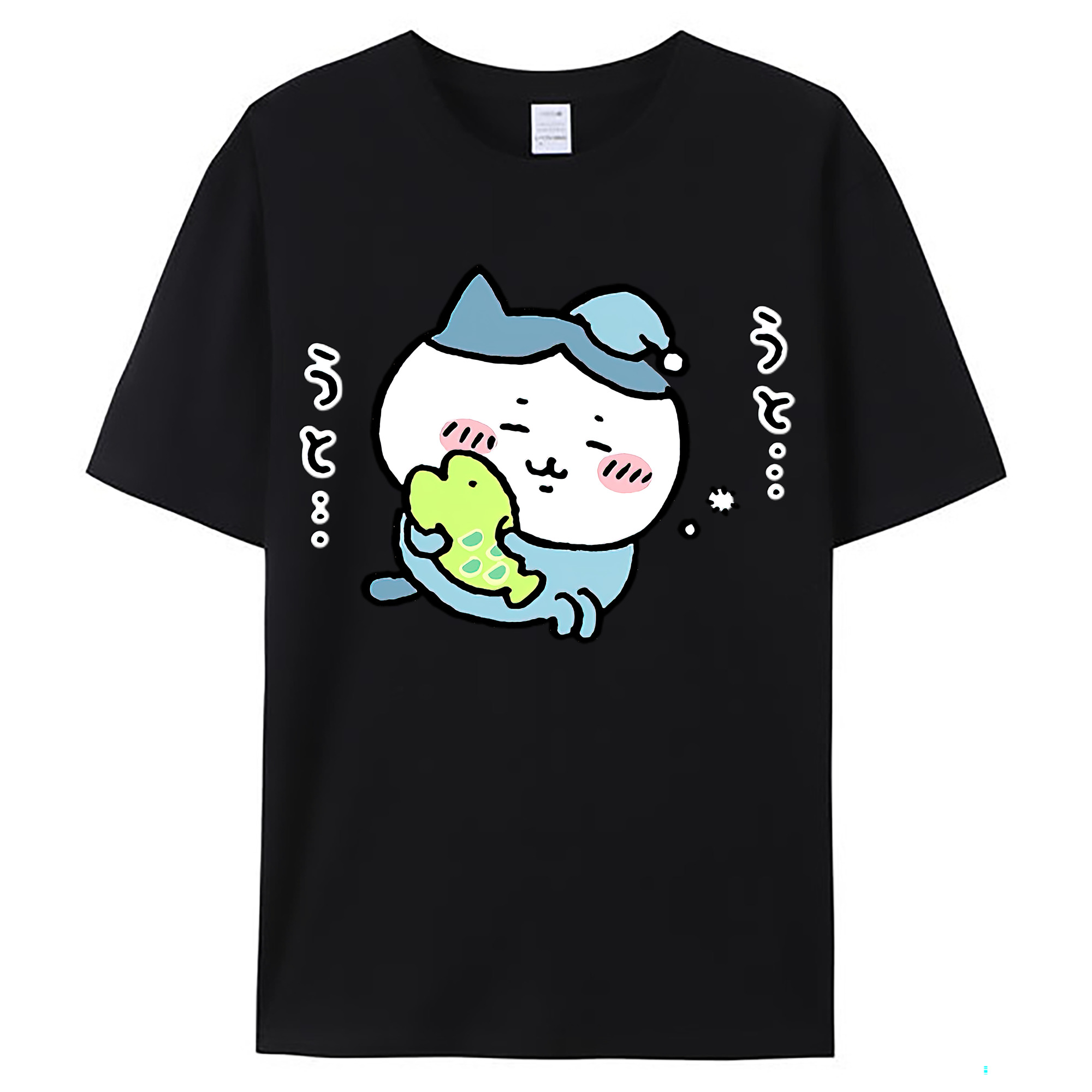 （画像用） ちいかわ ハチワレ Chii-kawa hachiware レディースカジュアルプリントTシャツ（綿100％）