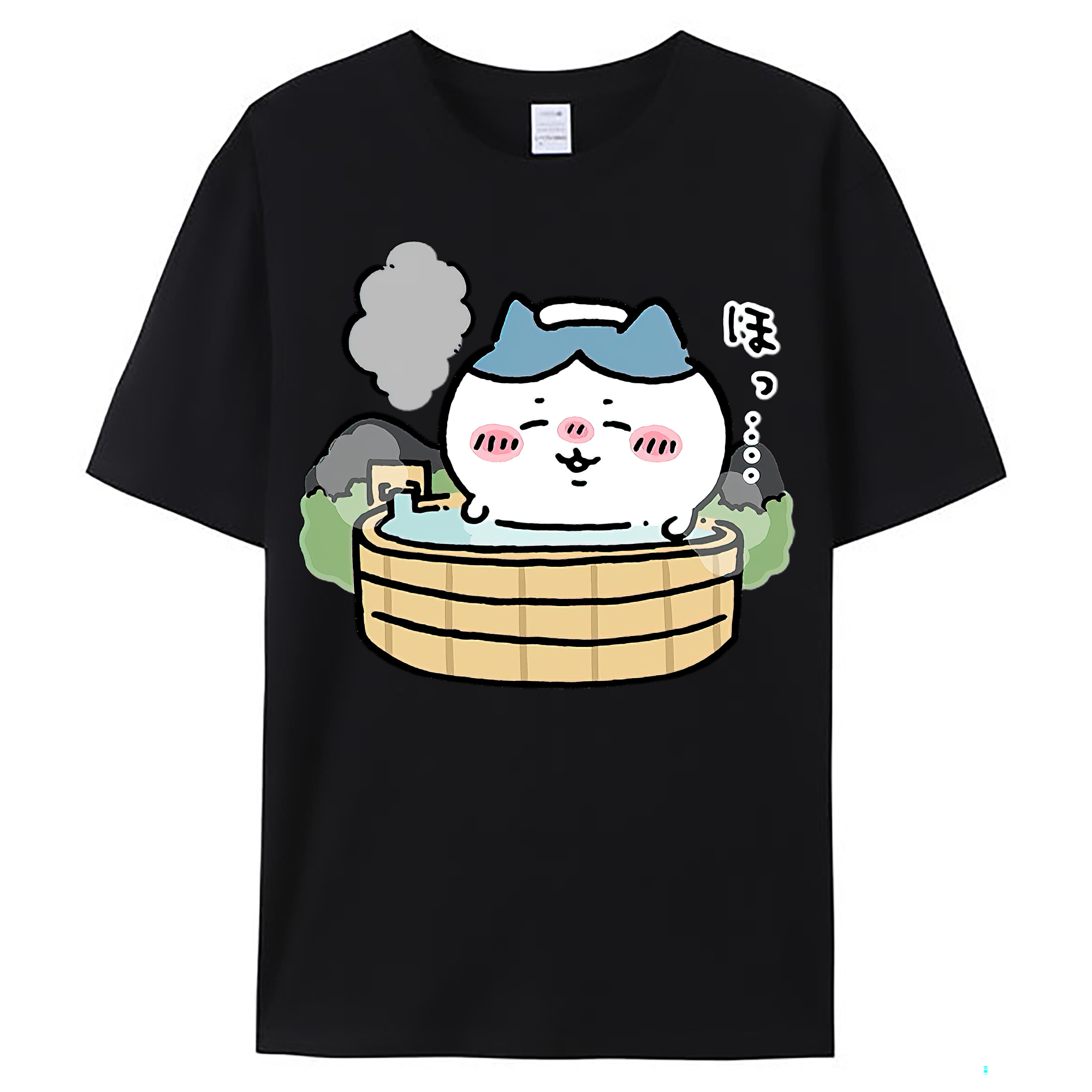 （画像用） ちいかわ ハチワレ Chii-kawa hachiware レディースカジュアルプリントTシャツ（綿100％）