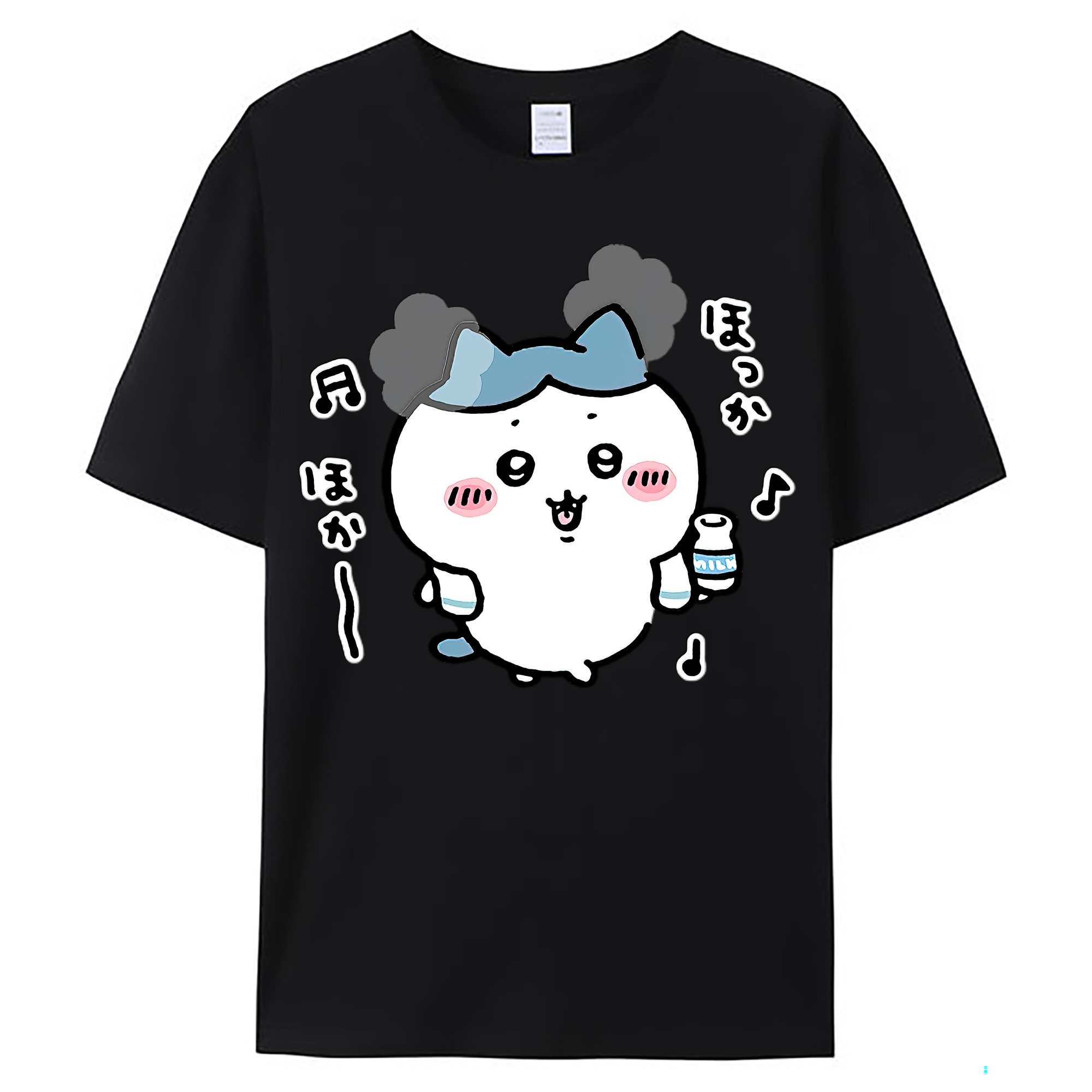 （画像用） ちいかわ ハチワレ Chii-kawa hachiware レディースカジュアルプリントTシャツ（綿100％）