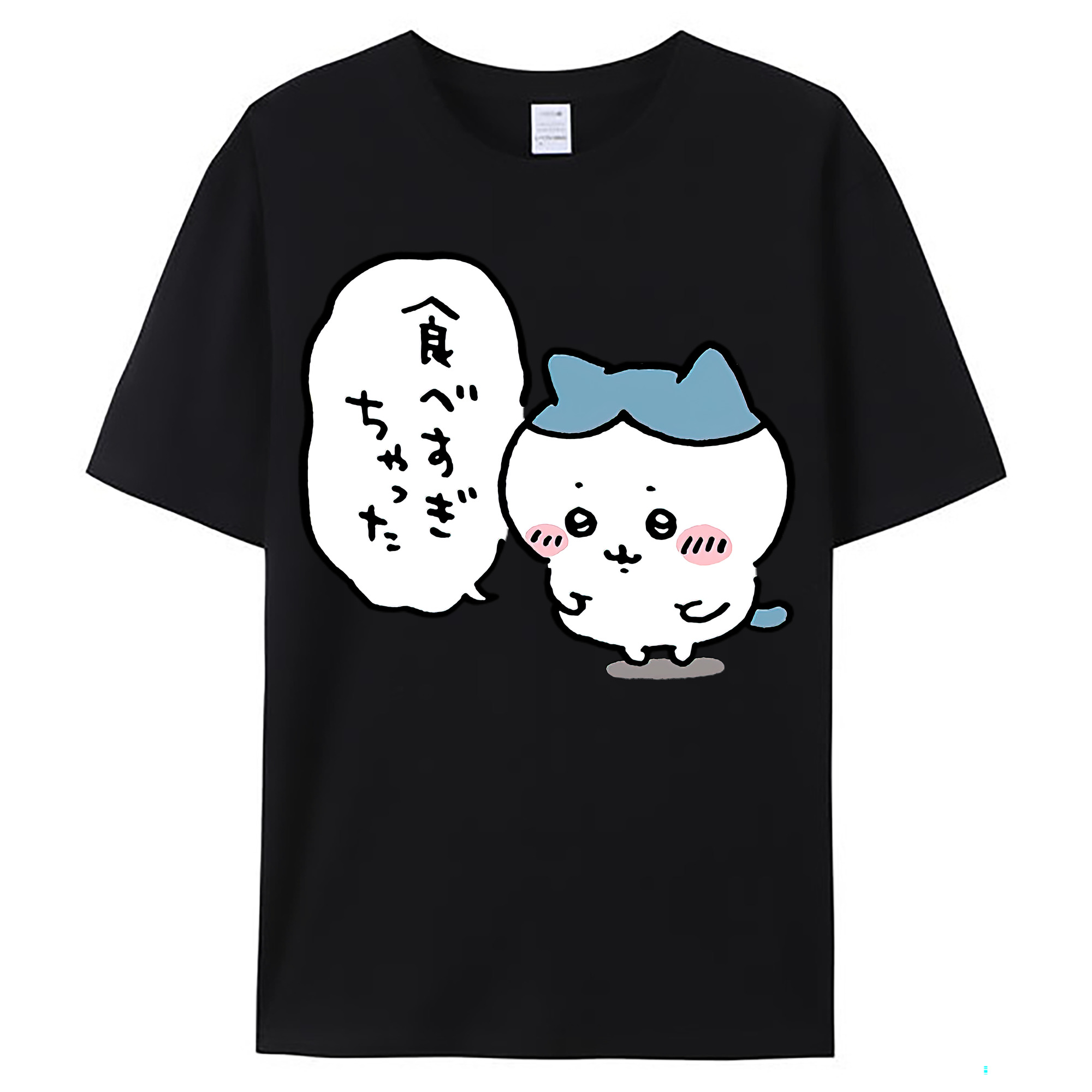 （画像用） ちいかわ ハチワレ Chii-kawa hachiware レディースカジュアルプリントTシャツ（綿100％）