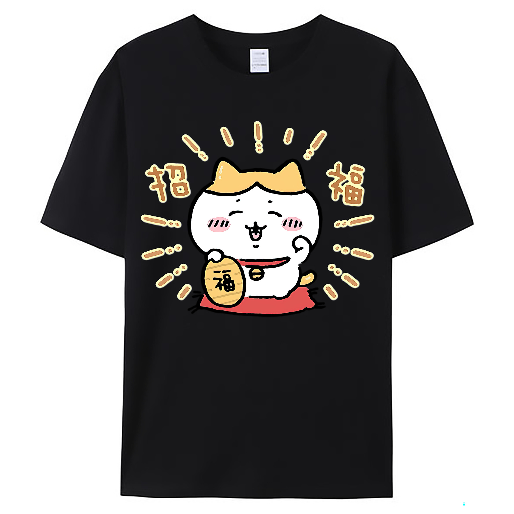 （画像用） ちいかわ ハチワレ Chii-kawa hachiware レディースカジュアルプリントTシャツ（綿100％）
