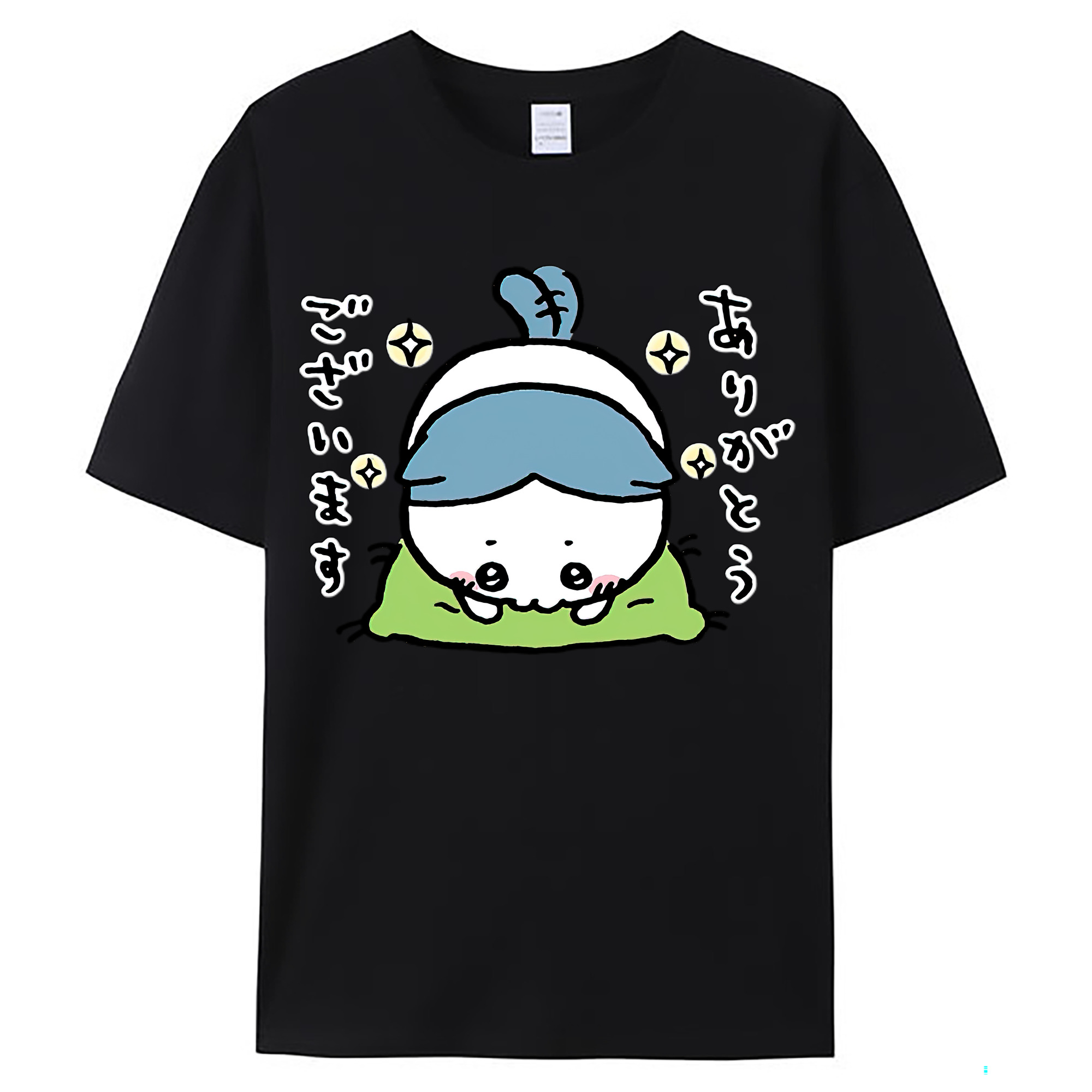 （画像用） ちいかわ ハチワレ Chii-kawa hachiware レディースカジュアルプリントTシャツ（綿100％）