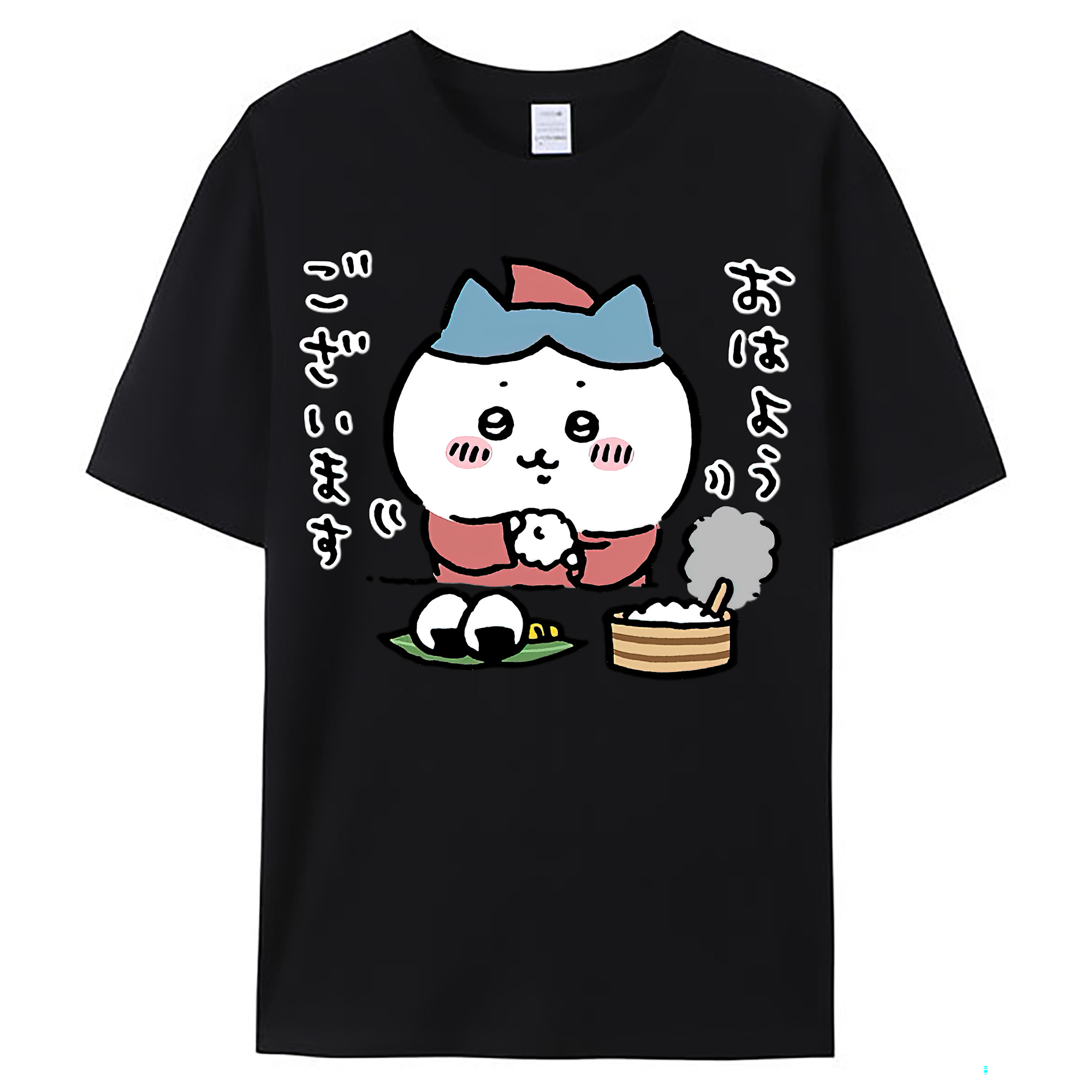 （画像用） ちいかわ ハチワレ Chii-kawa hachiware レディースカジュアルプリントTシャツ（綿100％）
