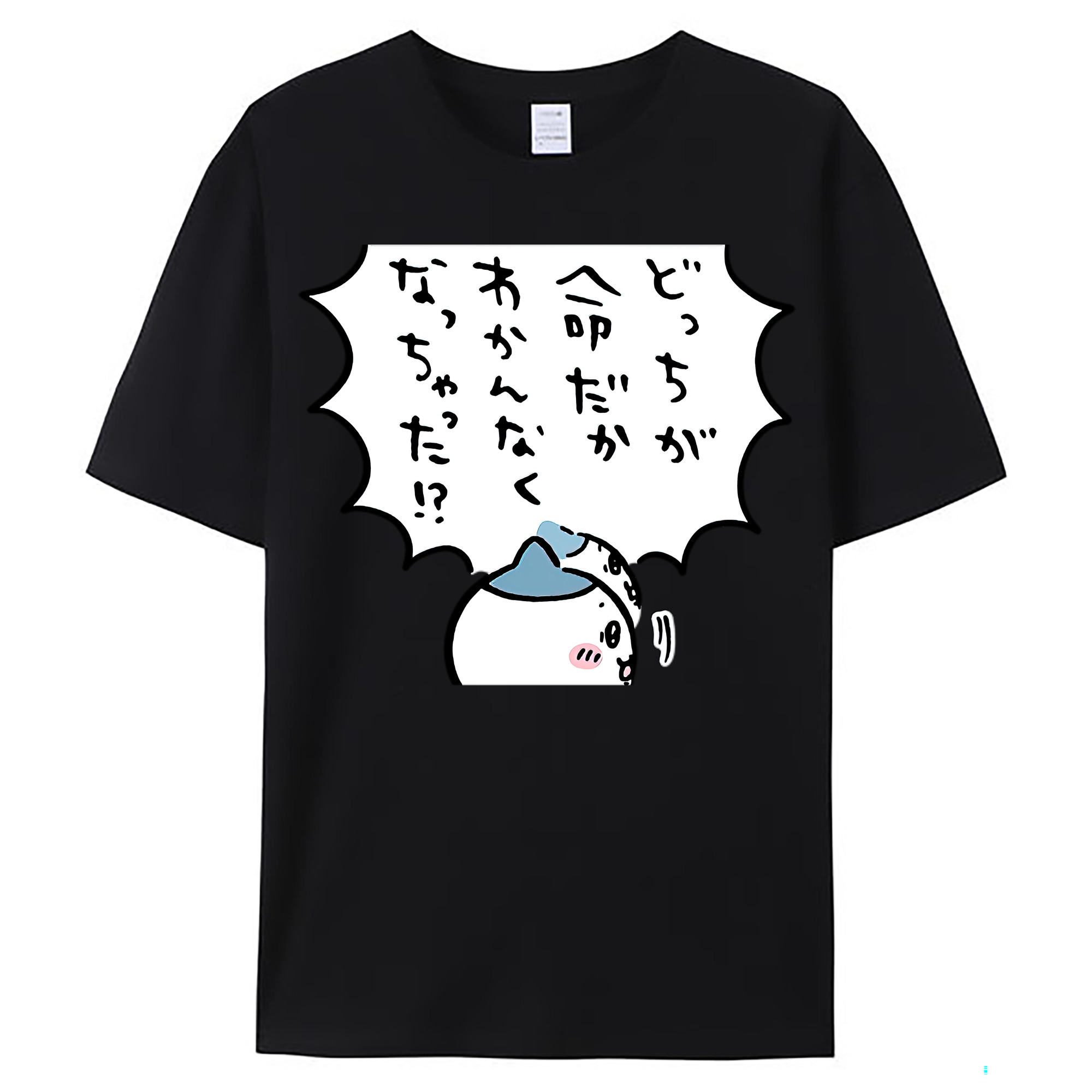 （画像用） ちいかわ ハチワレ Chii-kawa hachiware レディースカジュアルプリントTシャツ（綿100％）