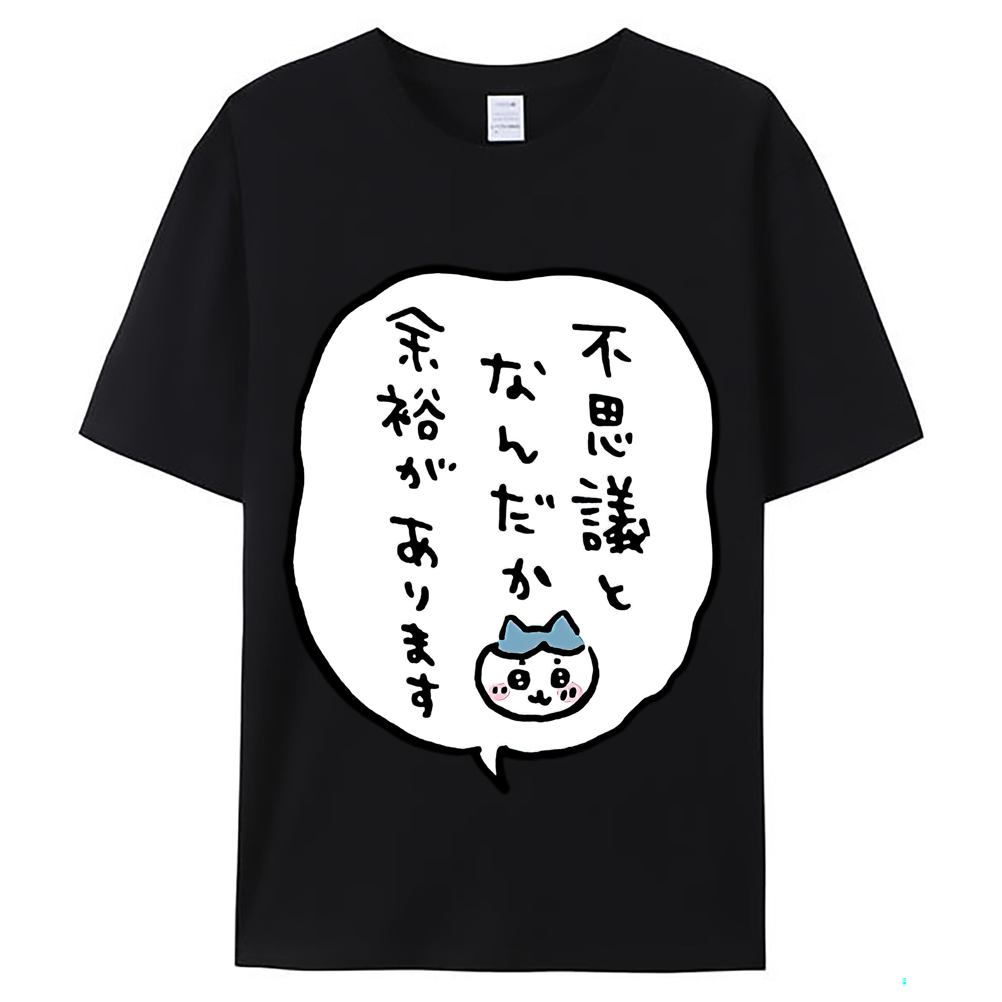 （画像用） ちいかわ ハチワレ Chii-kawa hachiware レディースカジュアルプリントTシャツ（綿100％）