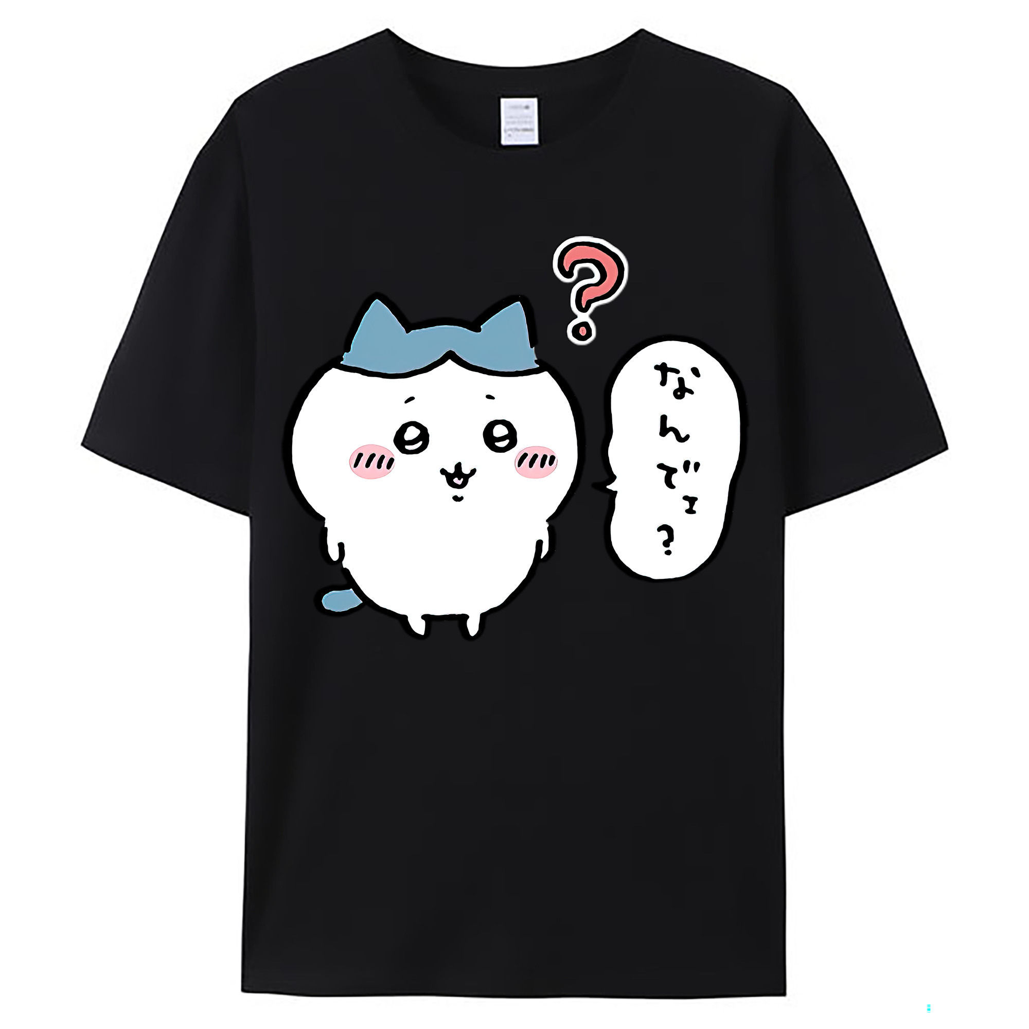 （画像用） ちいかわ ハチワレ Chii-kawa hachiware レディースカジュアルプリントTシャツ（綿100％）