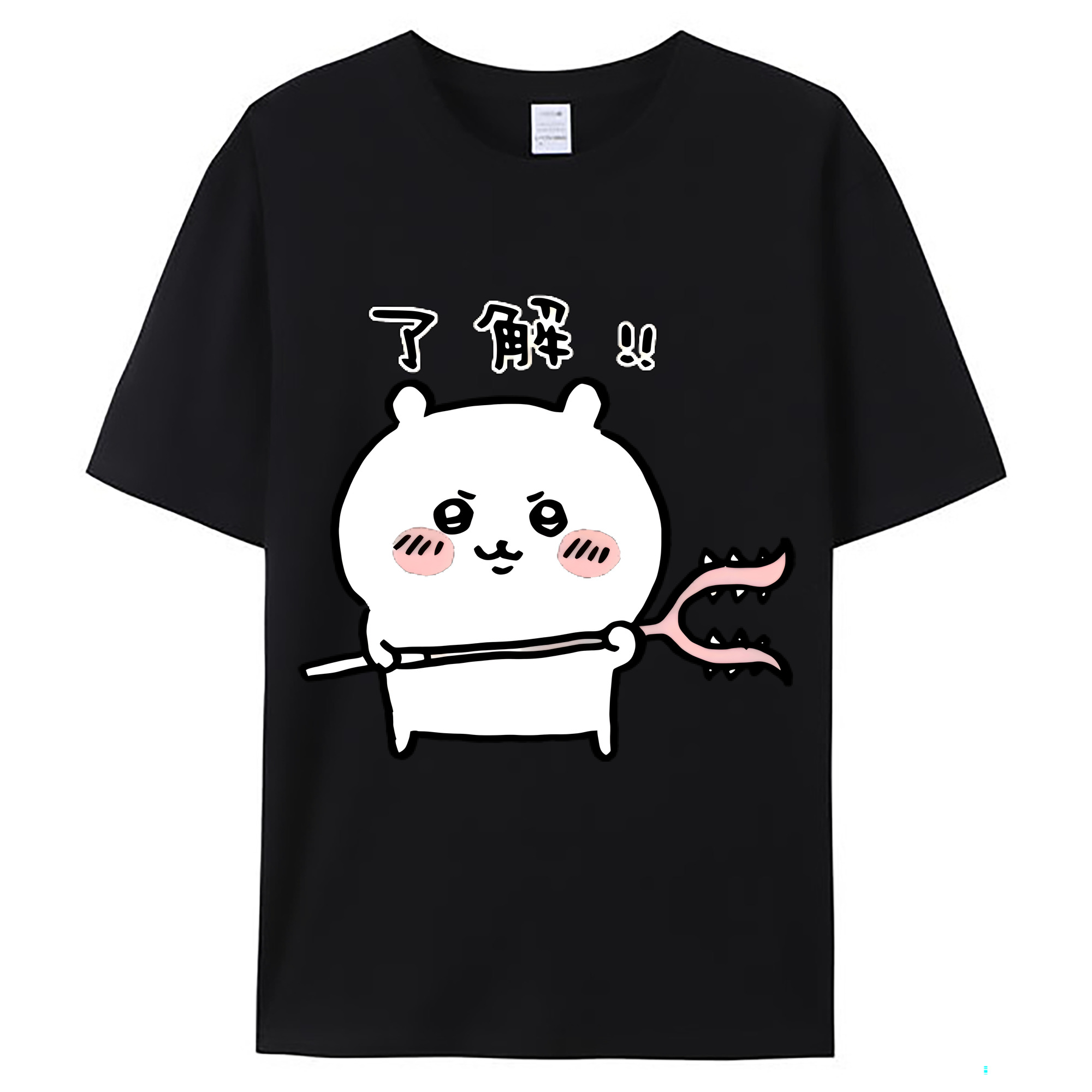 （画像用） ちいかわ ちいかわ Chii-kawa chiikawa レディースカジュアルプリントTシャツ（綿100％）