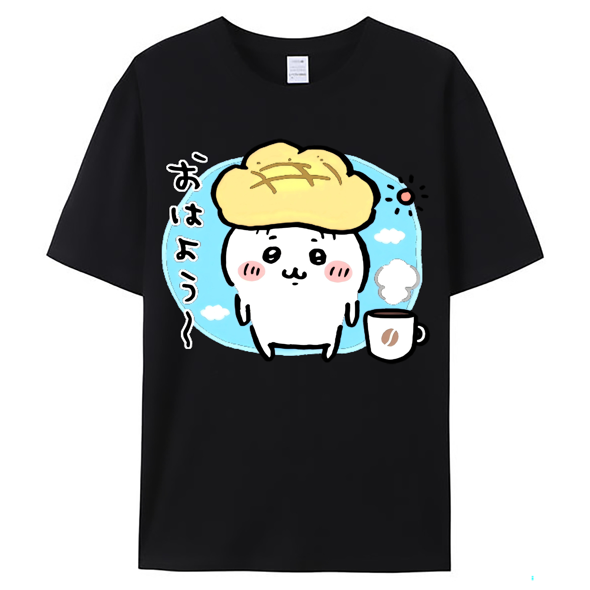 （画像用） ちいかわ ちいかわ Chii-kawa chiikawa レディースカジュアルプリントTシャツ（綿100％）