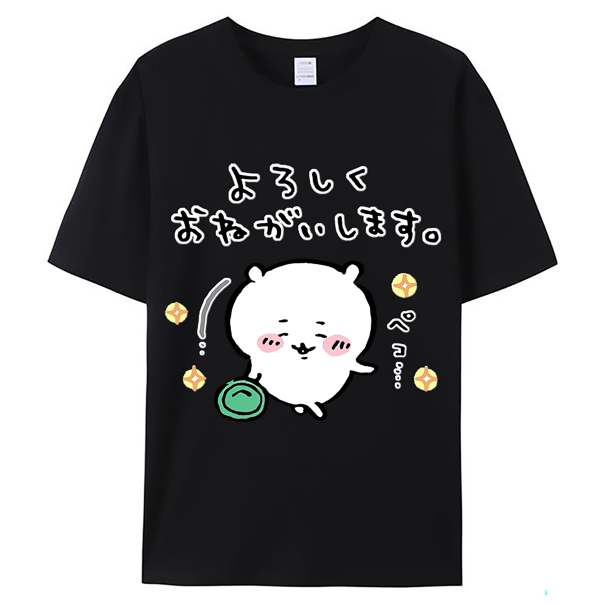 （画像用） ちいかわ ちいかわ Chii-kawa chiikawa レディースカジュアルプリントTシャツ（綿100％）