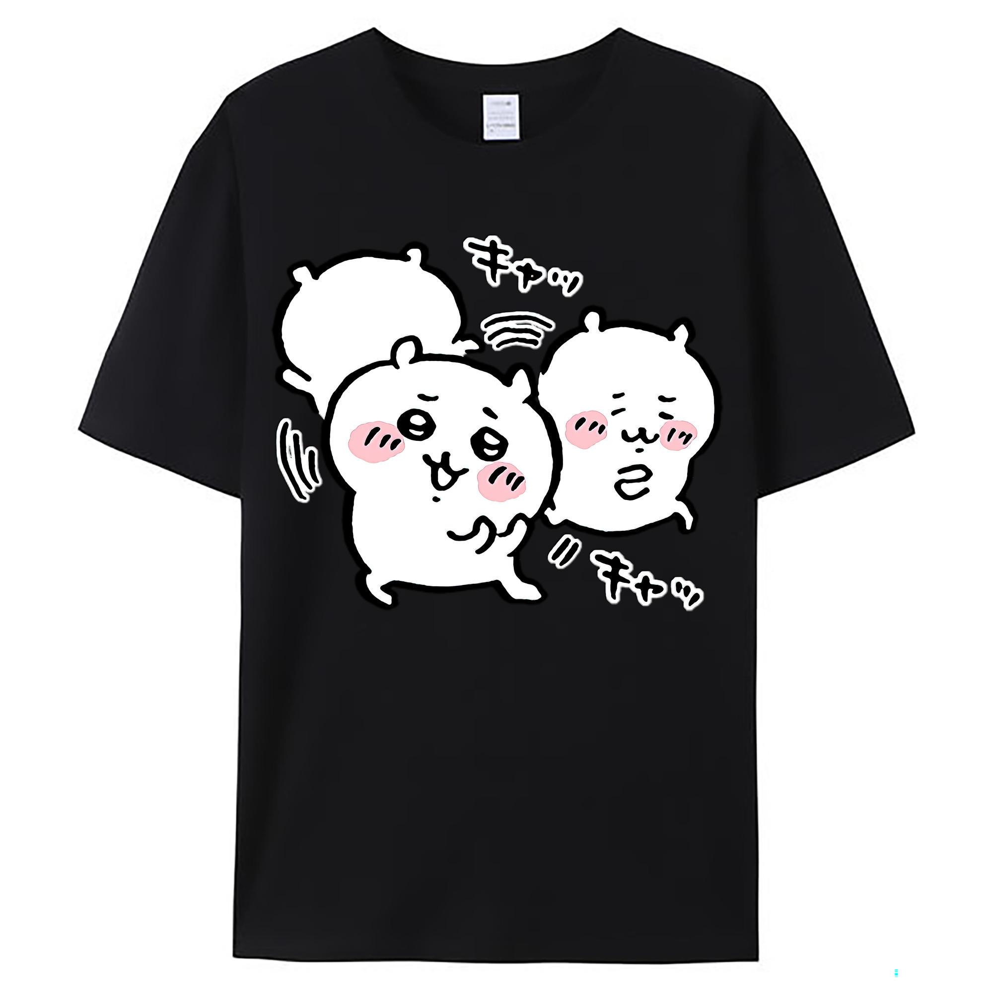 （画像用） ちいかわ ちいかわ Chii-kawa chiikawa レディースカジュアルプリントTシャツ（綿100％）