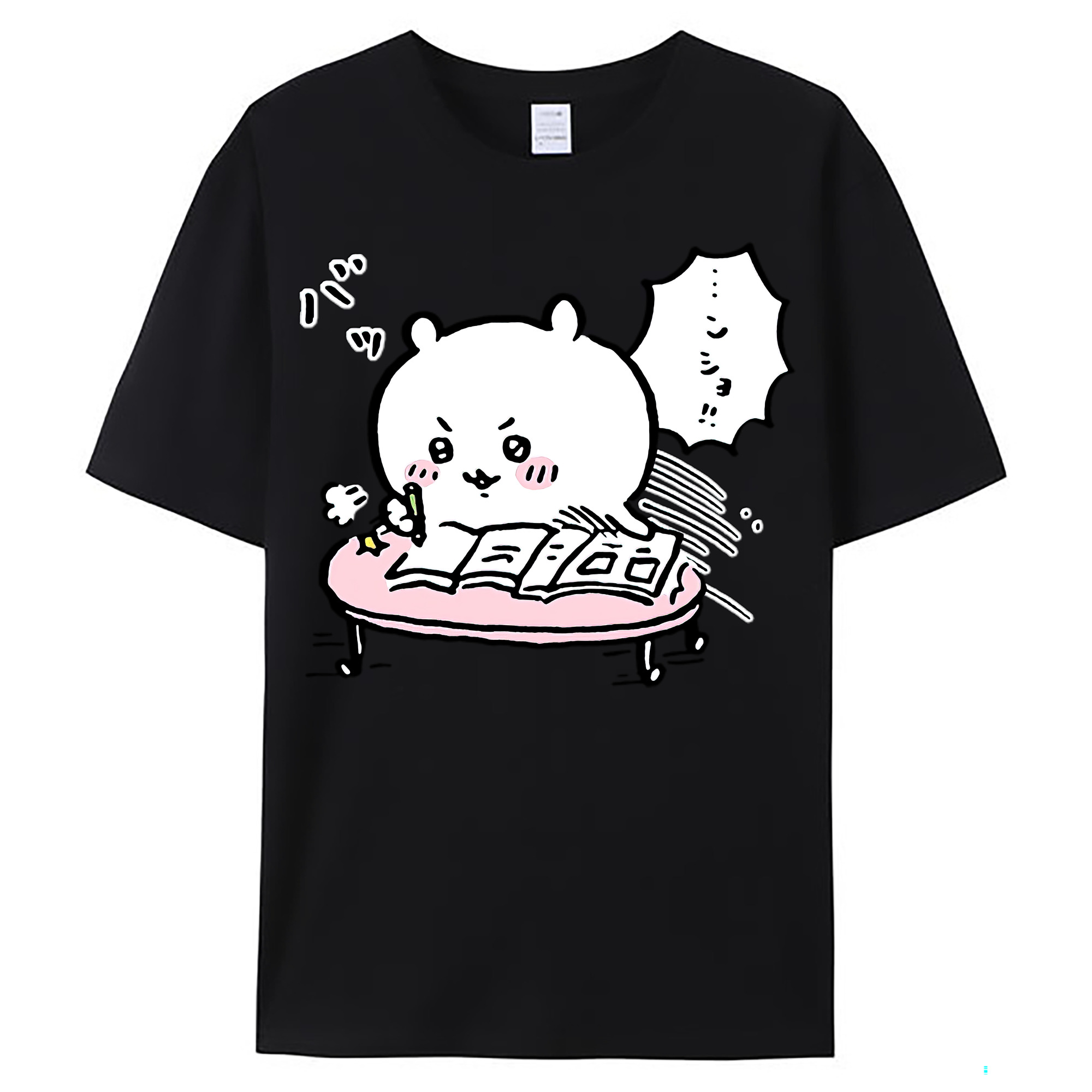 （画像用） ちいかわ ちいかわ Chii-kawa chiikawa レディースカジュアルプリントTシャツ（綿100％）