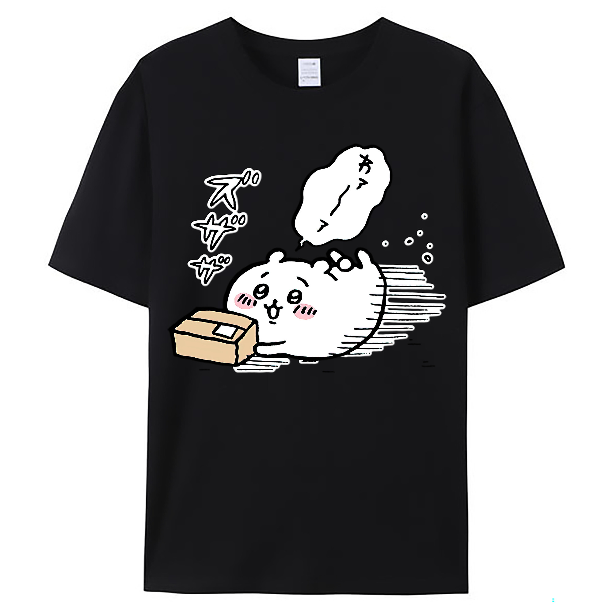 （画像用） ちいかわ ちいかわ Chii-kawa chiikawa レディースカジュアルプリントTシャツ（綿100％）