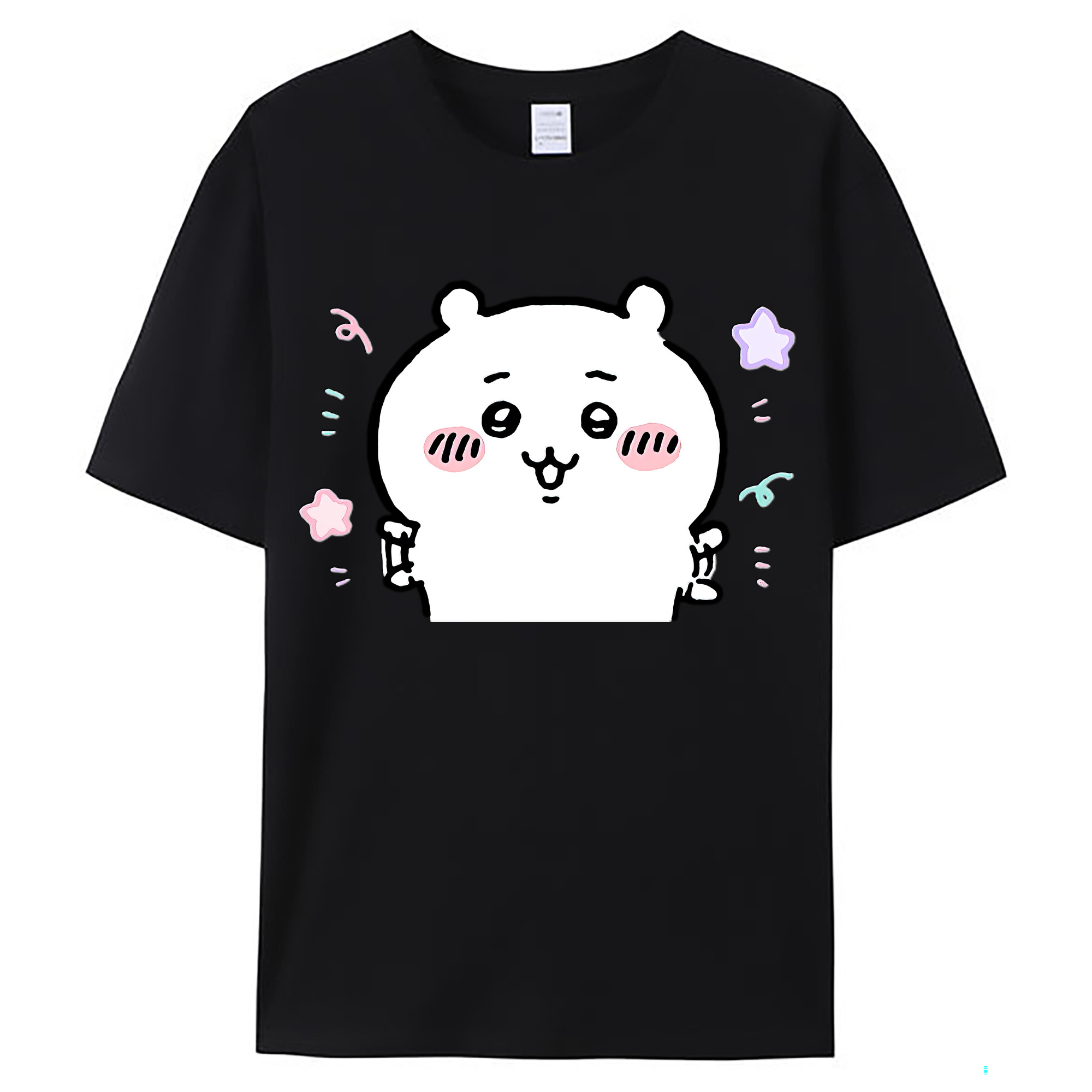 （画像用） ちいかわ ちいかわ Chii-kawa chiikawa レディースカジュアルプリントTシャツ（綿100％）