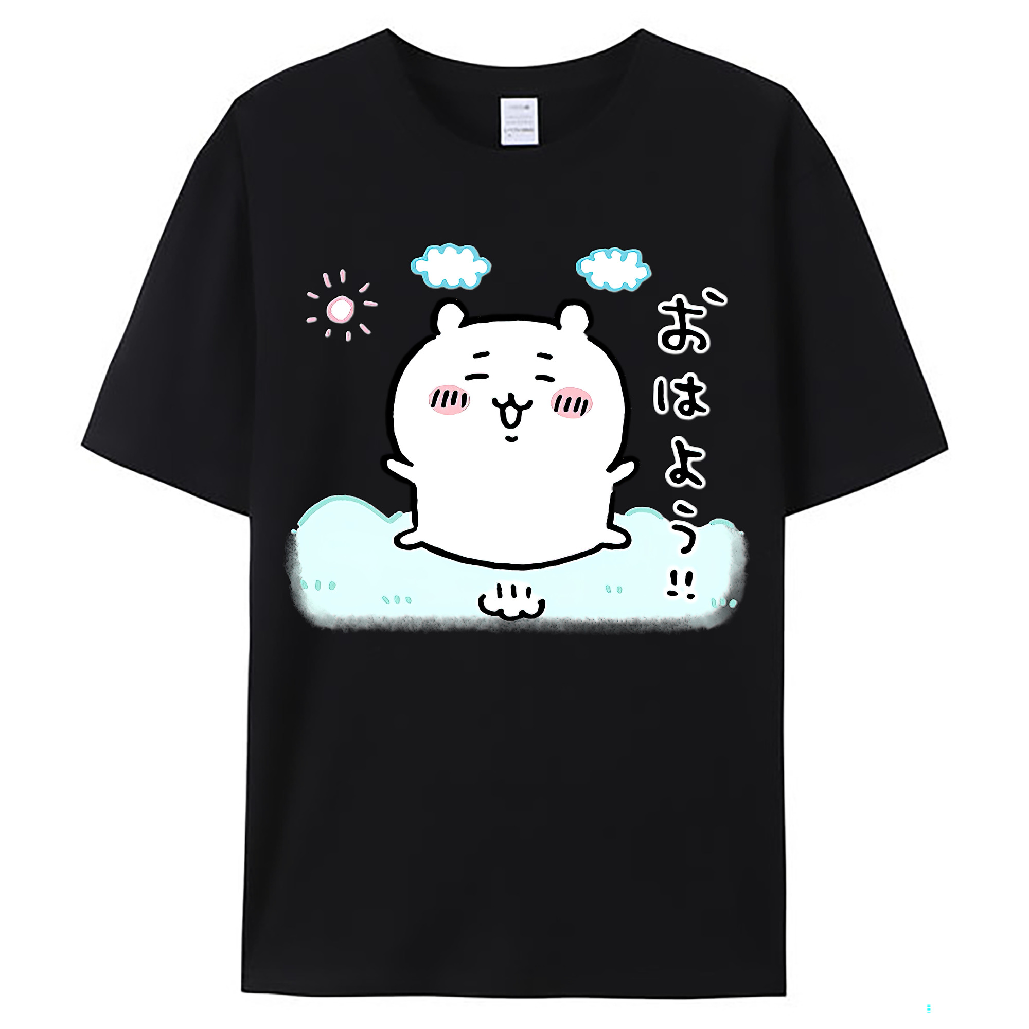 （画像用） ちいかわ ちいかわ Chii-kawa chiikawa レディースカジュアルプリントTシャツ（綿100％）