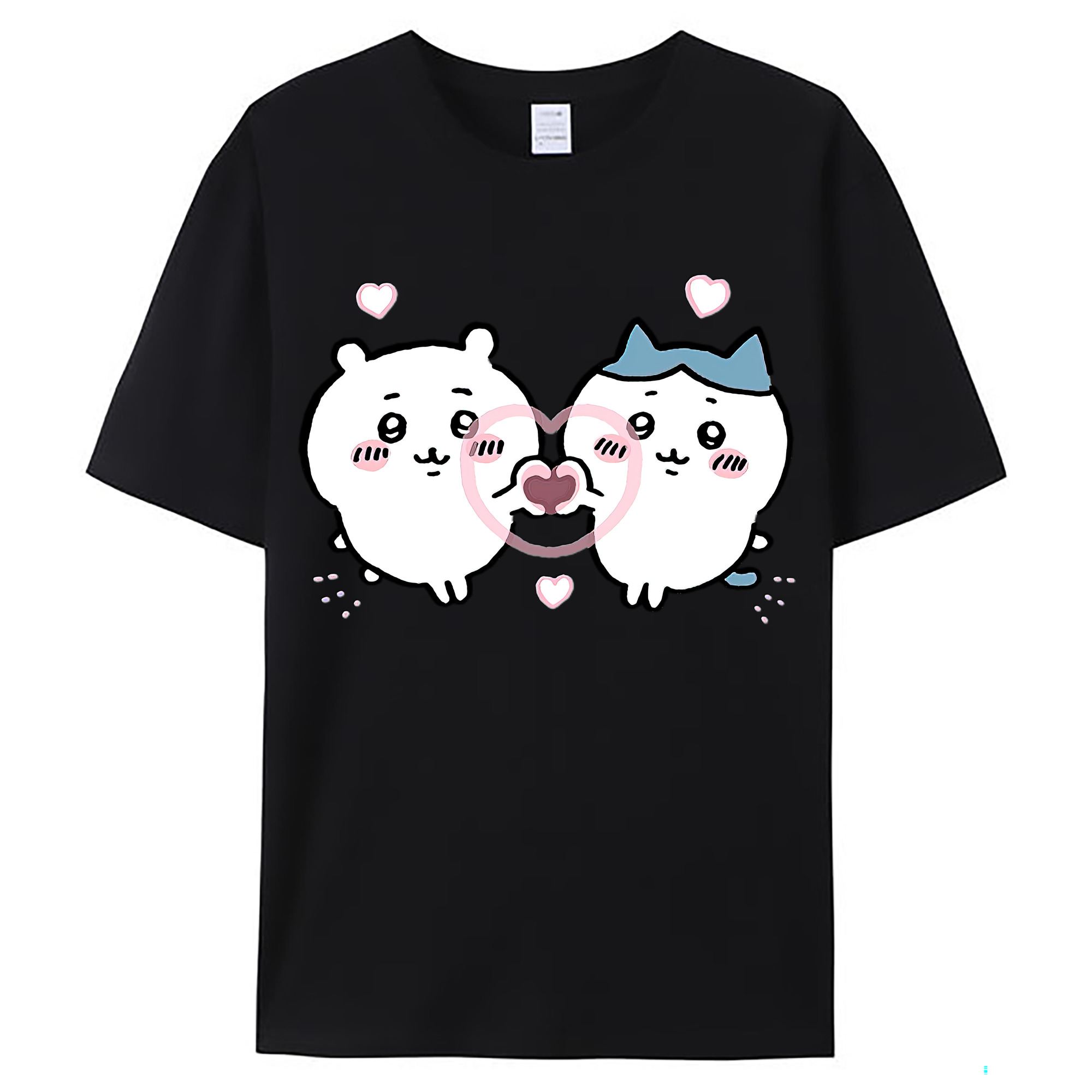 （画像用） ちいかわ ちいかわ Chii-kawa chiikawa レディースカジュアルプリントTシャツ（綿100％）