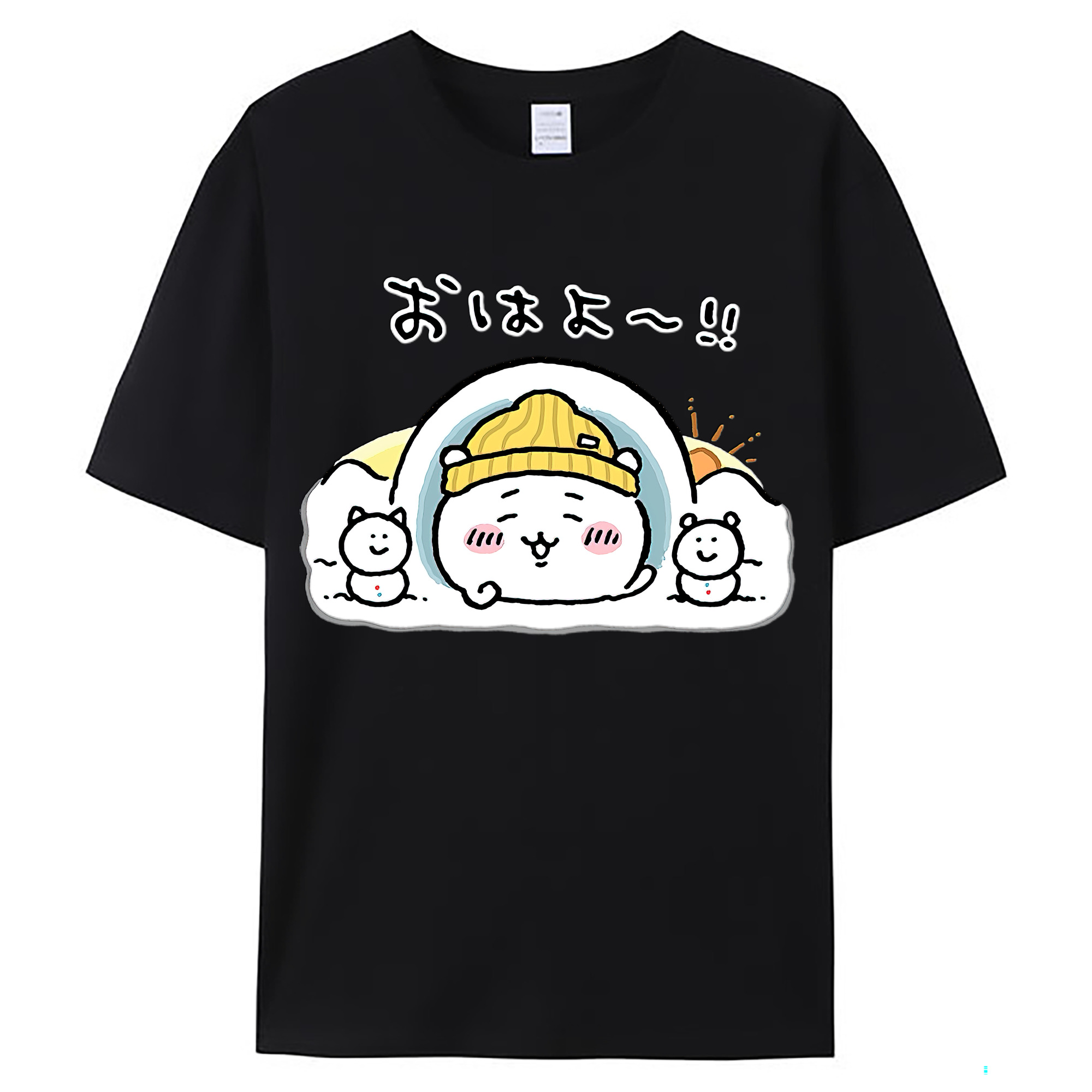 （画像用） ちいかわ ちいかわ Chii-kawa chiikawa レディースカジュアルプリントTシャツ（綿100％）