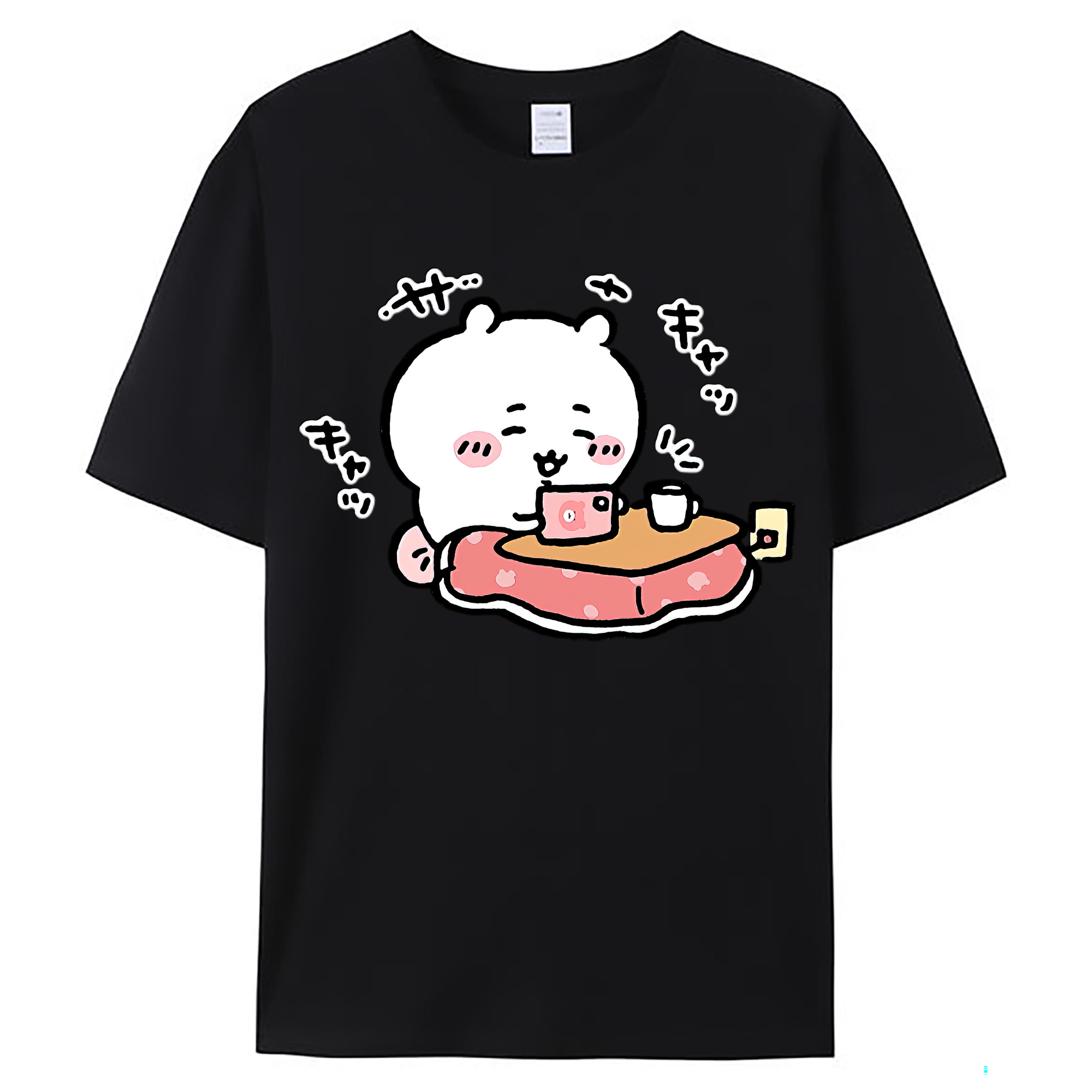 （画像用） ちいかわ ちいかわ Chii-kawa chiikawa レディースカジュアルプリントTシャツ（綿100％）
