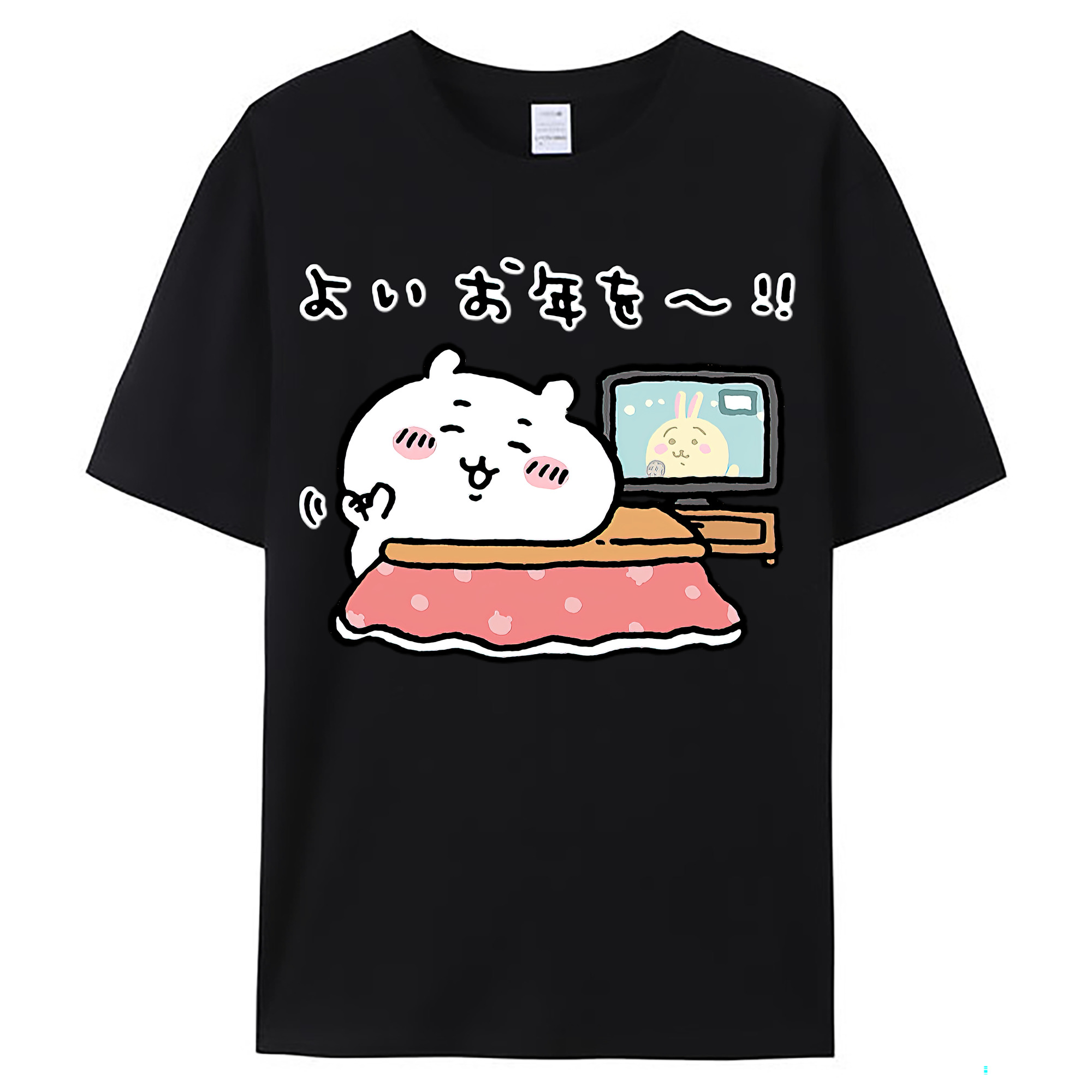 （画像用） ちいかわ ちいかわ Chii-kawa chiikawa レディースカジュアルプリントTシャツ（綿100％）