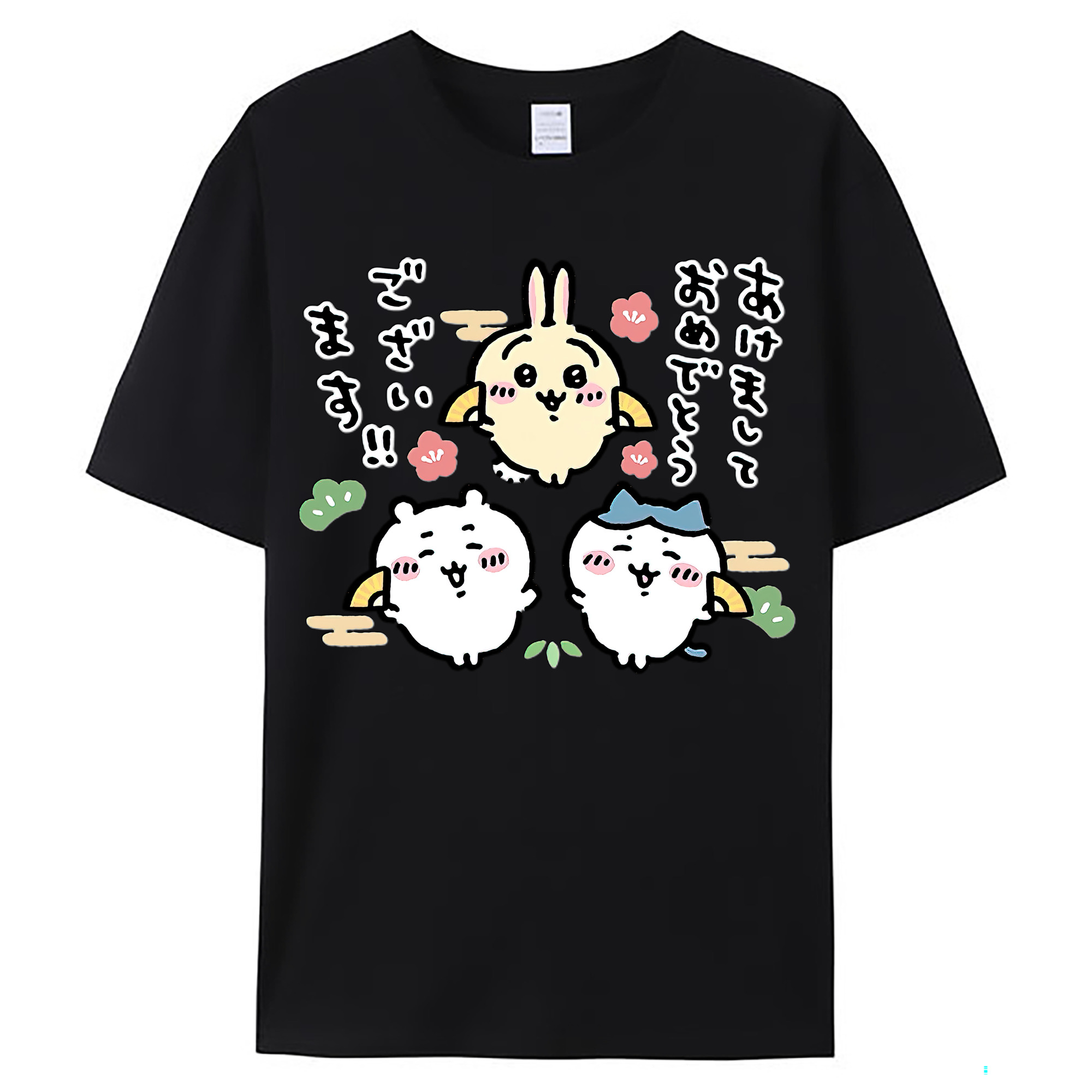 （画像用） ちいかわ ちいかわ Chii-kawa chiikawa レディースカジュアルプリントTシャツ（綿100％）