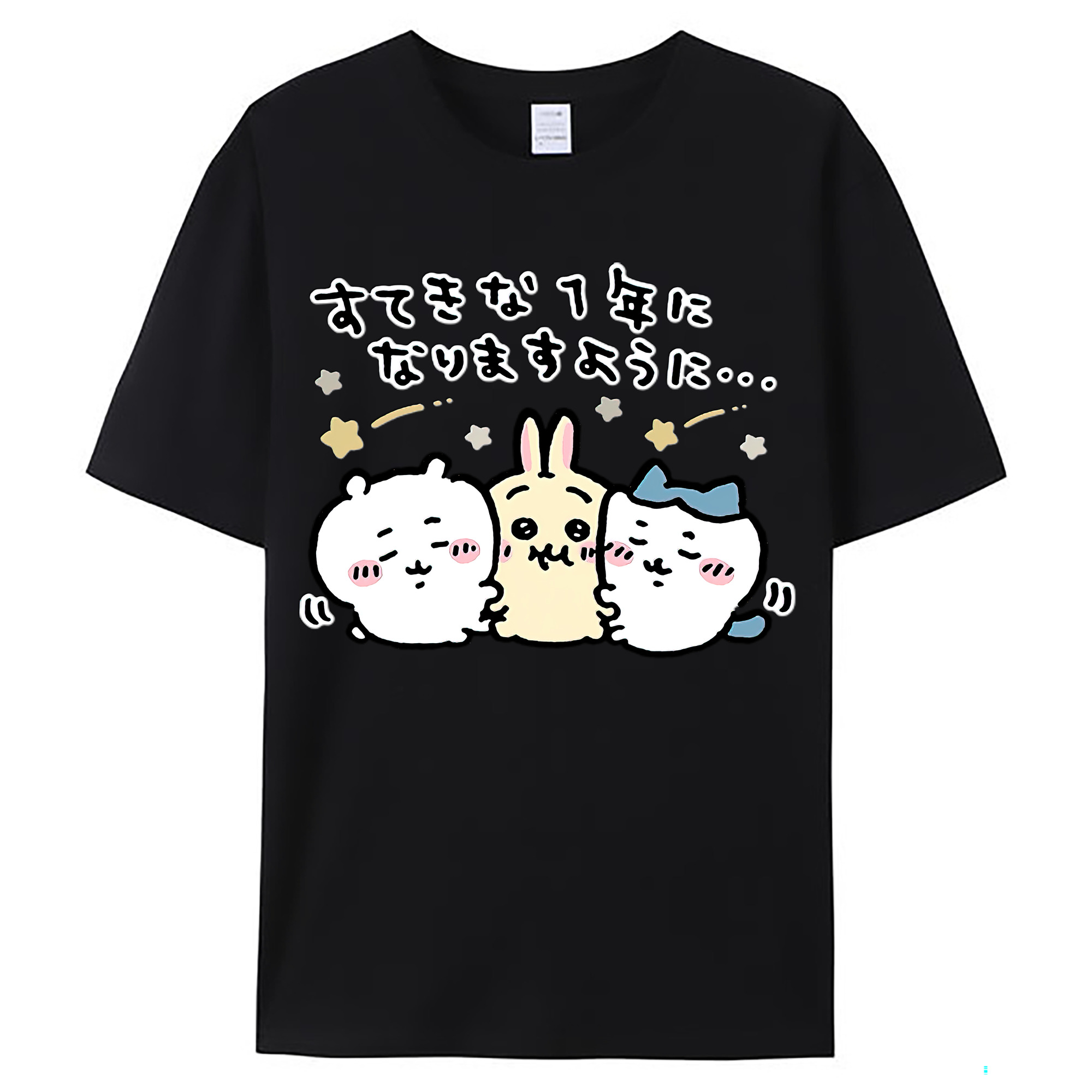 （画像用） ちいかわ ちいかわ Chii-kawa chiikawa レディースカジュアルプリントTシャツ（綿100％）