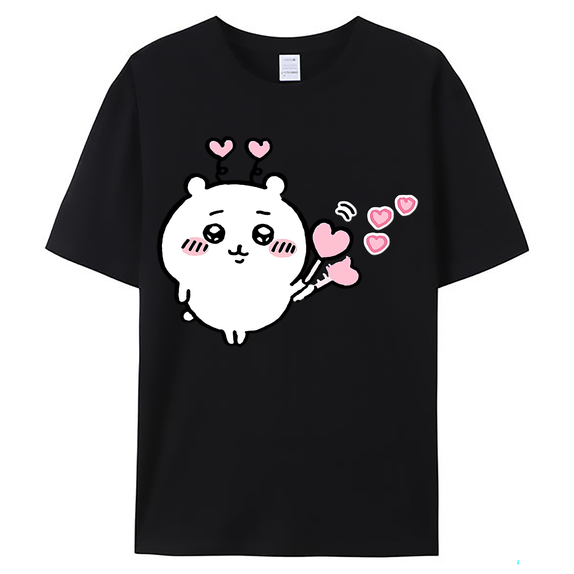 （画像用） ちいかわ ちいかわ Chii-kawa chiikawa レディースカジュアルプリントTシャツ（綿100％）