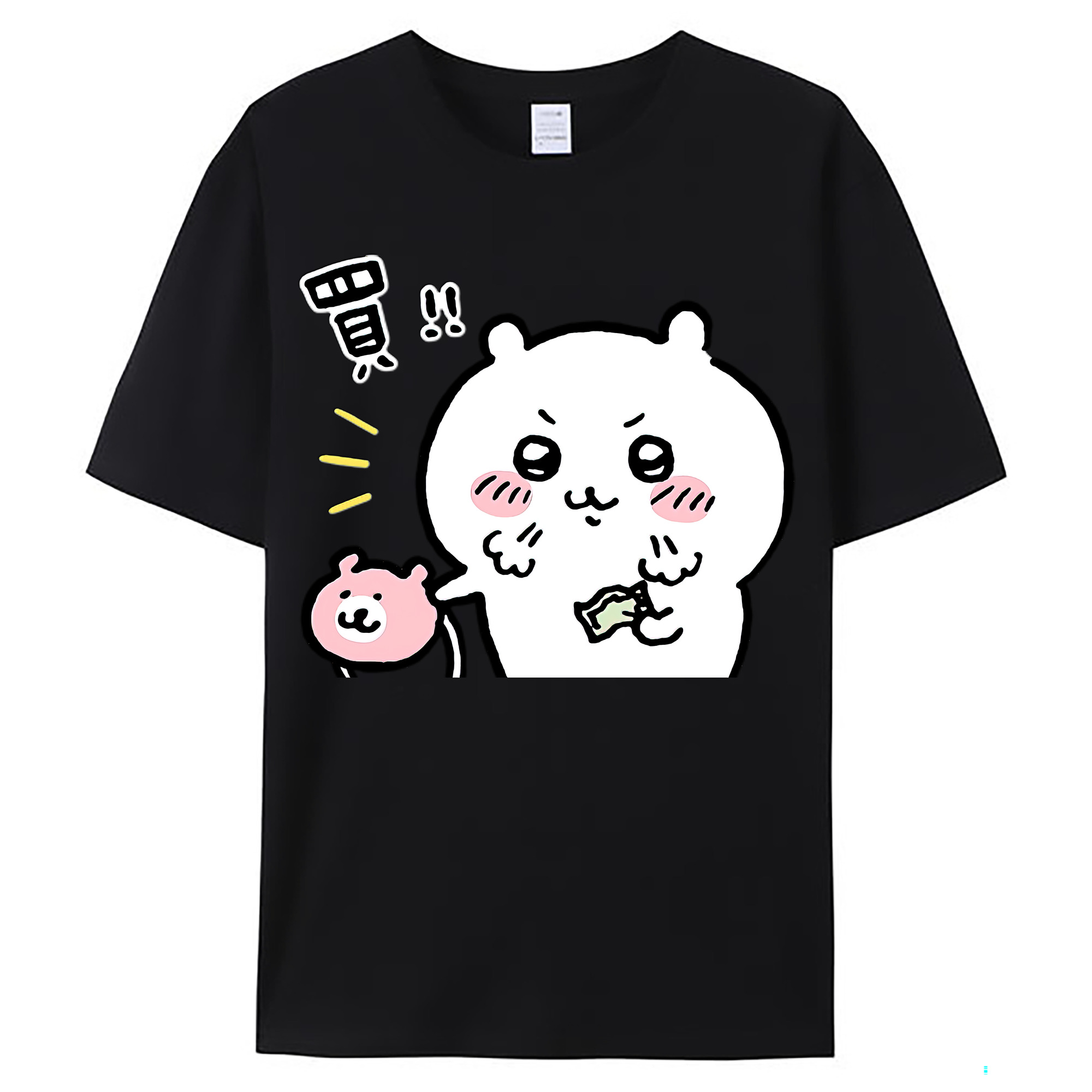 （画像用） ちいかわ ちいかわ Chii-kawa chiikawa レディースカジュアルプリントTシャツ（綿100％）