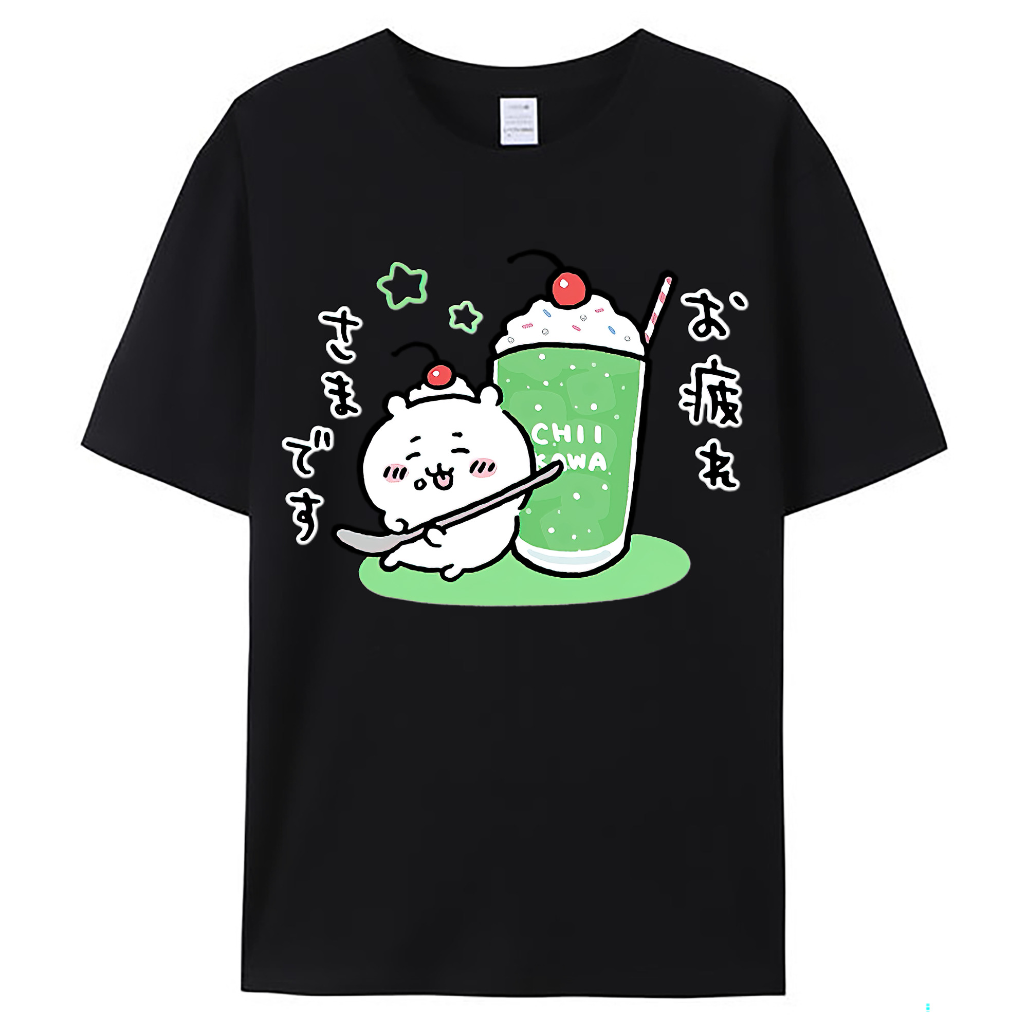 （画像用） ちいかわ ちいかわ Chii-kawa chiikawa レディースカジュアルプリントTシャツ（綿100％）